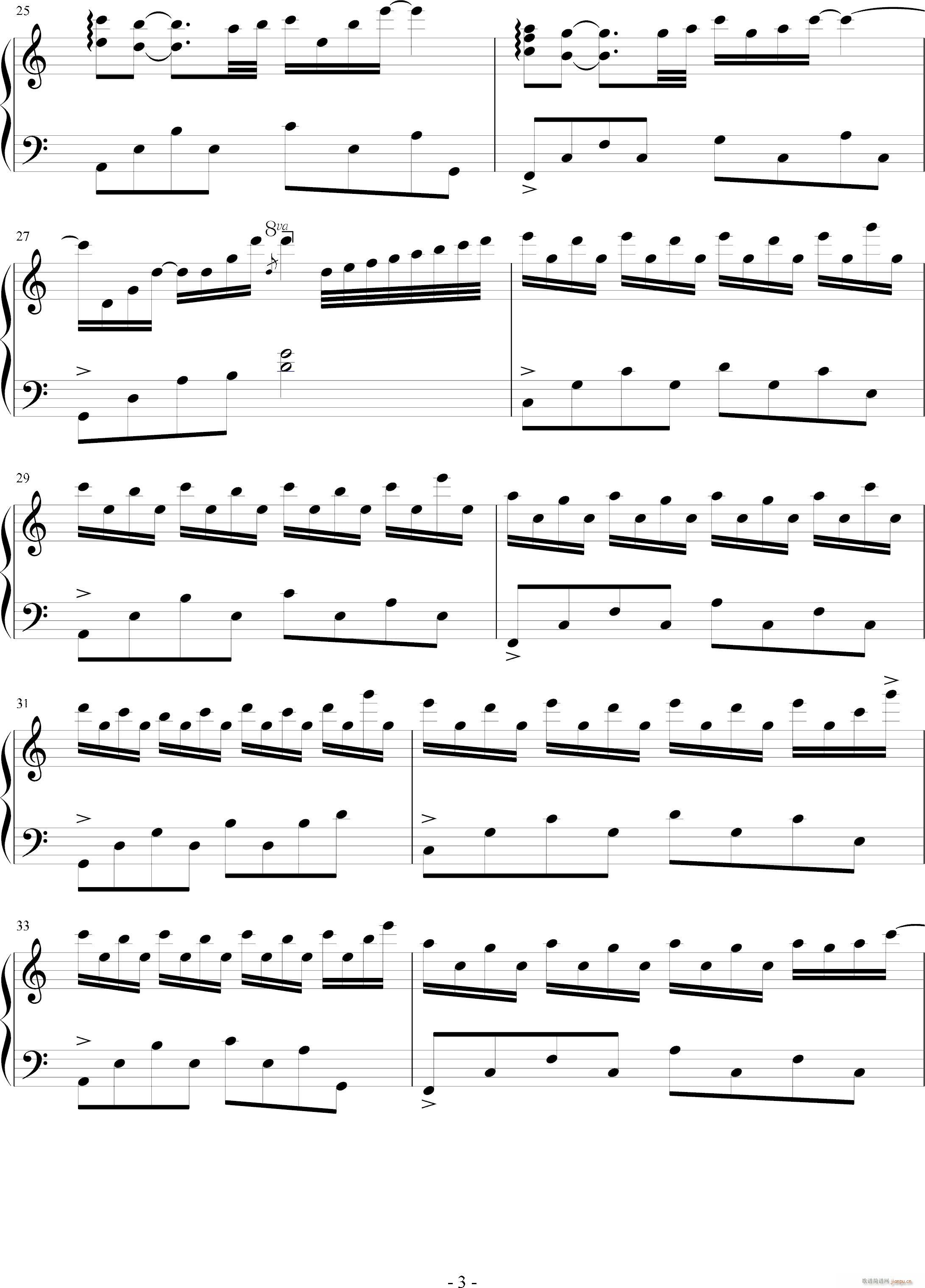 The tip of the tender(钢琴谱)3