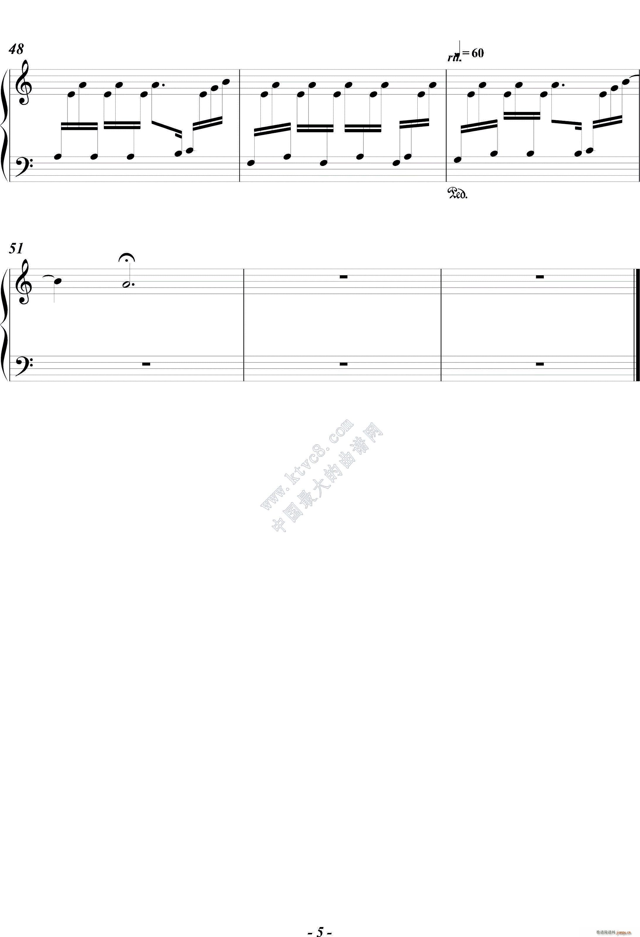 Una mattina 片尾曲(钢琴谱)5