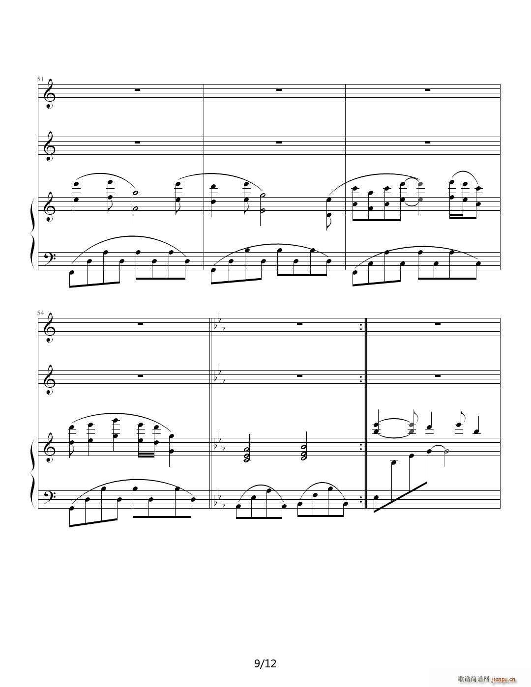 周杰伦 屋顶 弹唱版(钢琴谱)9