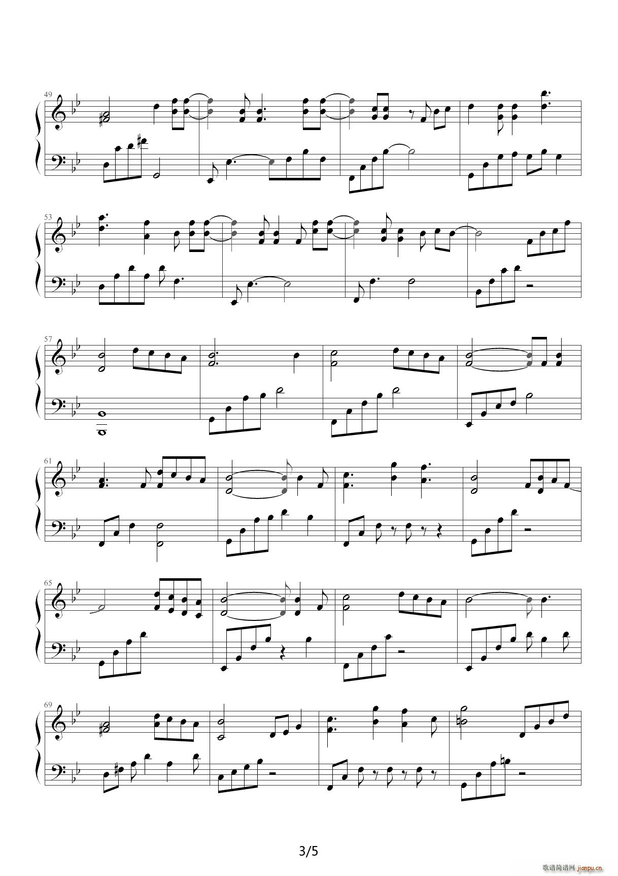 The Truth That You Leave 降B调(钢琴谱)3