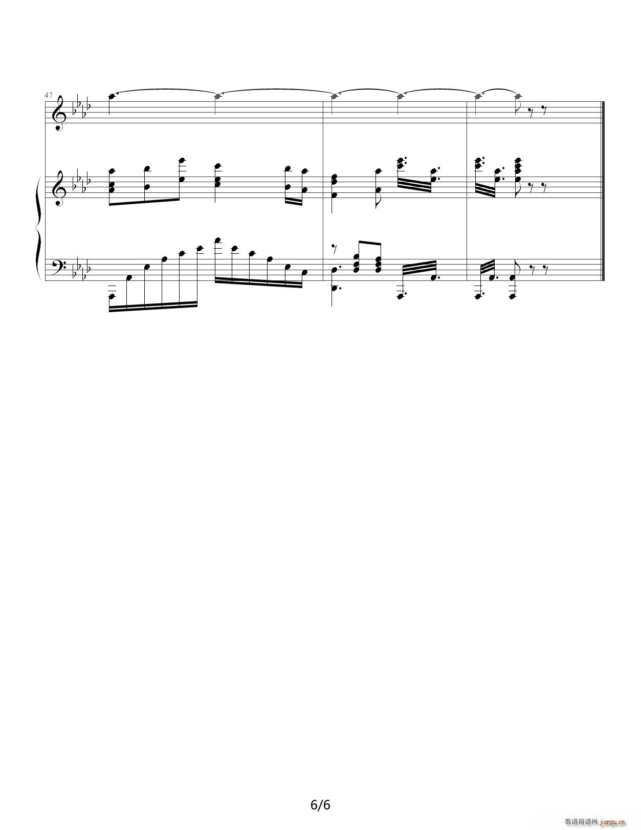 芦花 降A调(钢琴谱)6