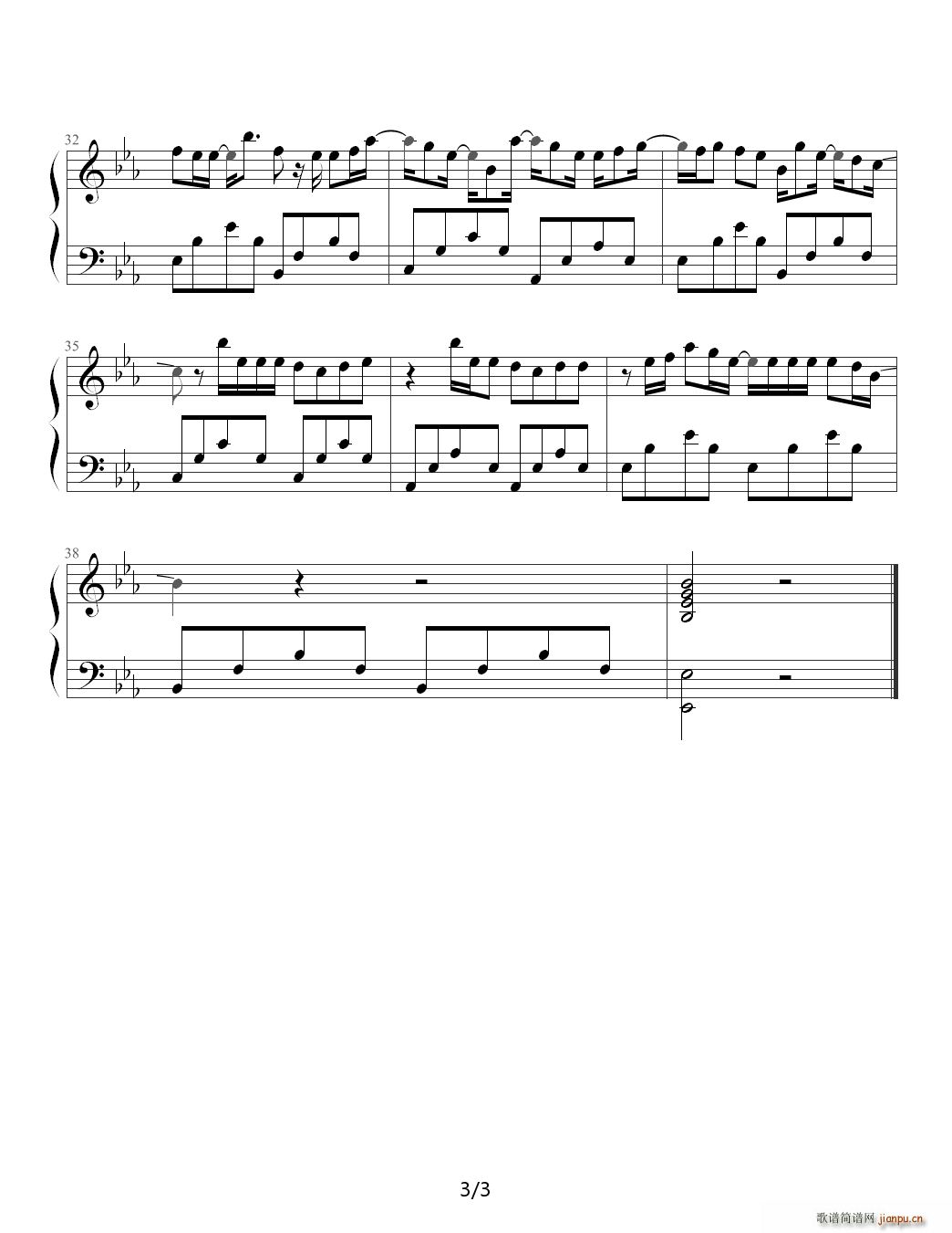 Back to December 降E调(钢琴谱)3