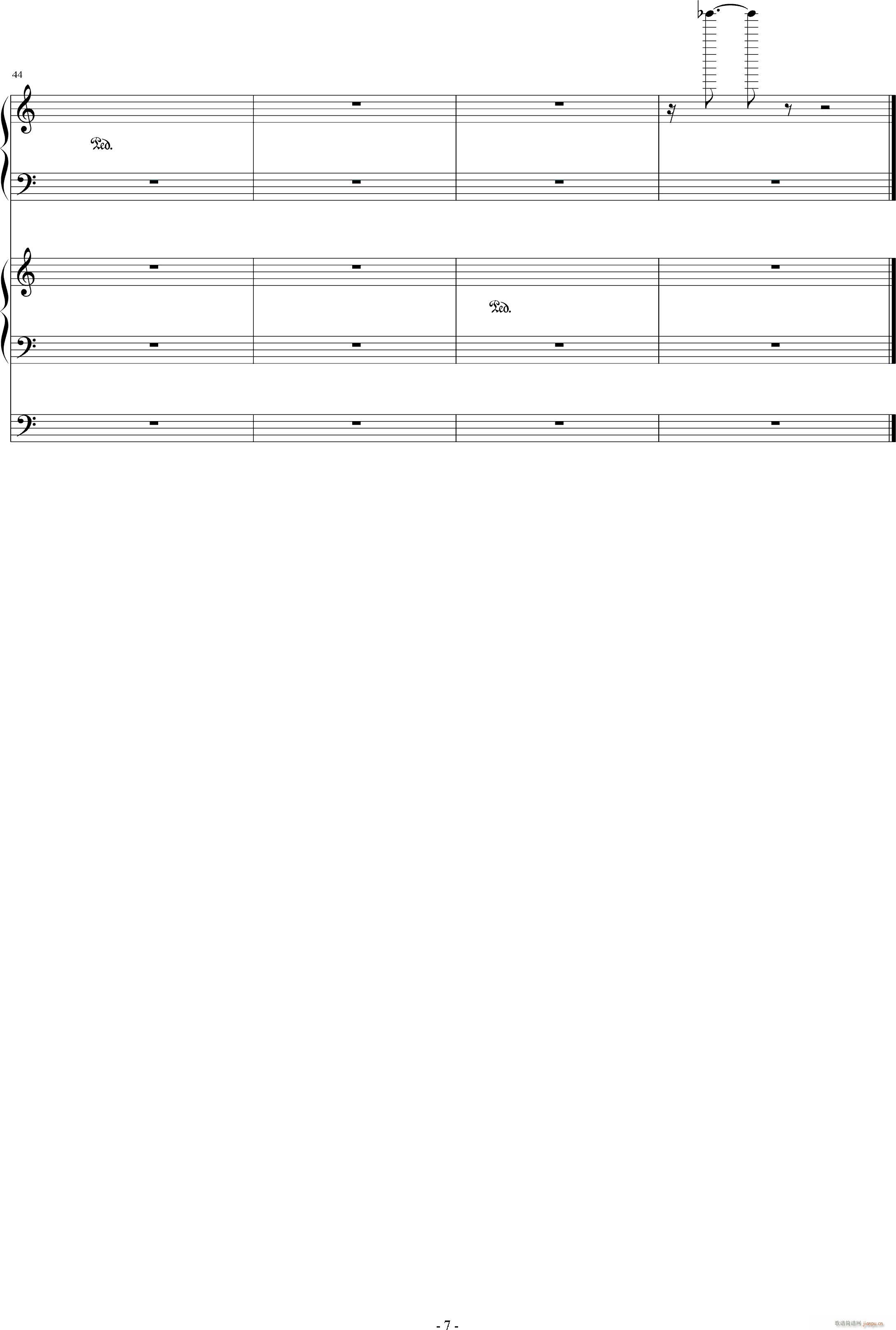 最后的夜晚(钢琴谱)7