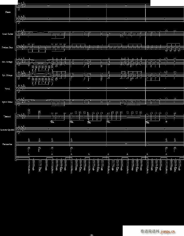 v3劲乐团 完美震撼(钢琴谱)22