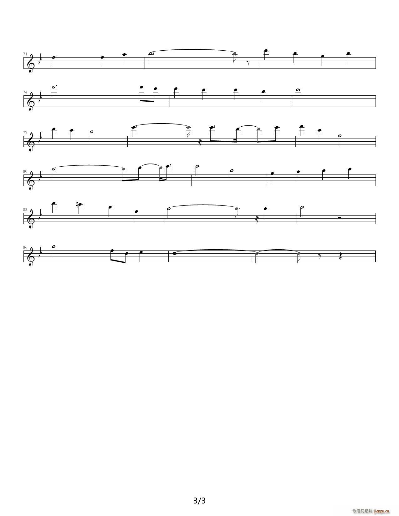 Coming on 降B调(钢琴谱)3