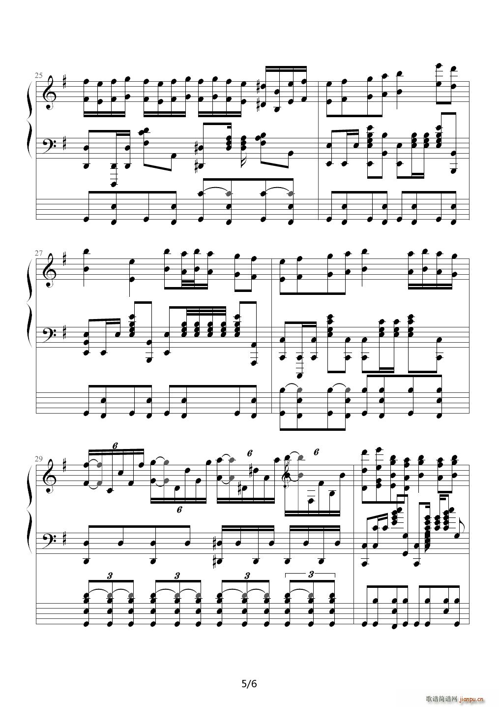 黑色的苹果 G调(钢琴谱)5