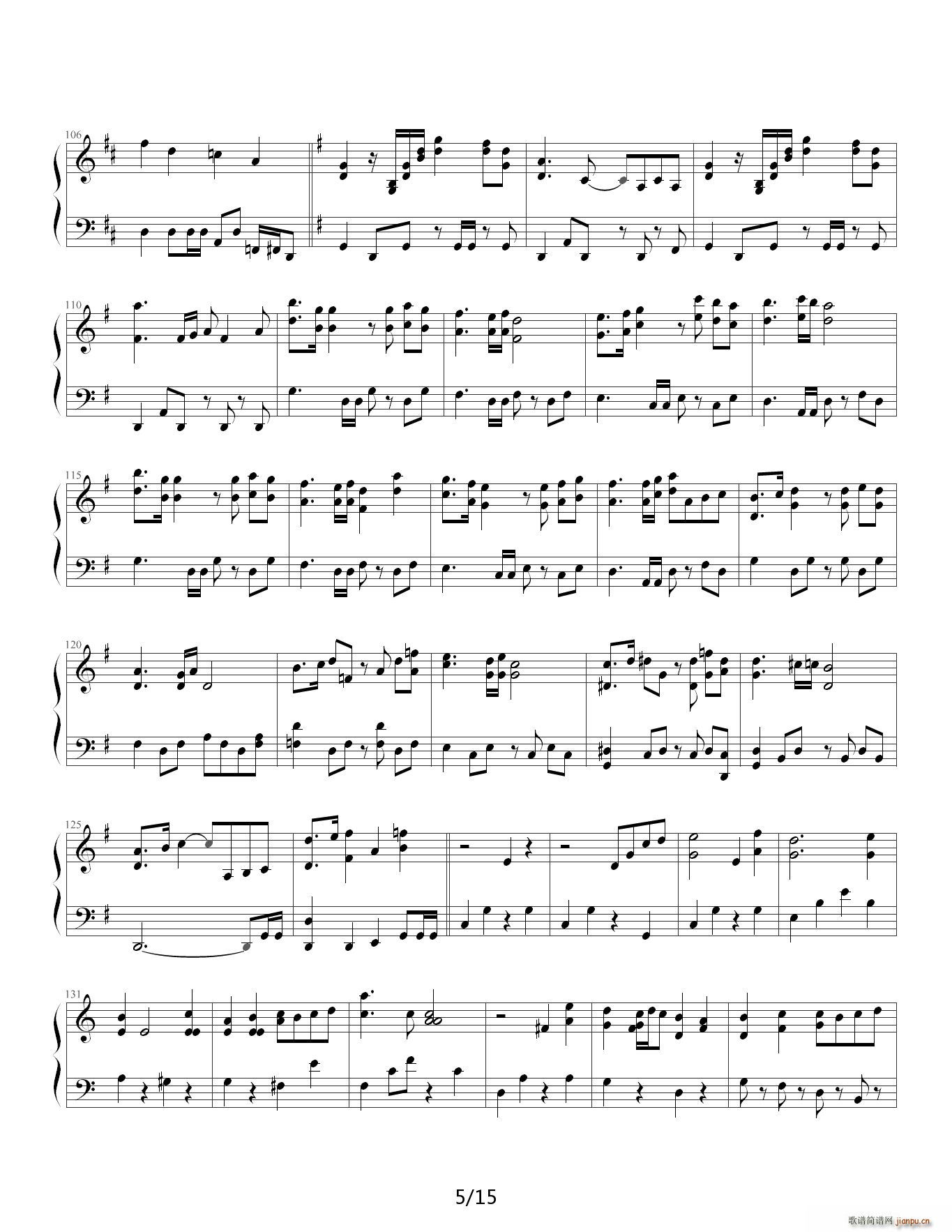 口袋妖怪Pokemon F调(钢琴谱)5