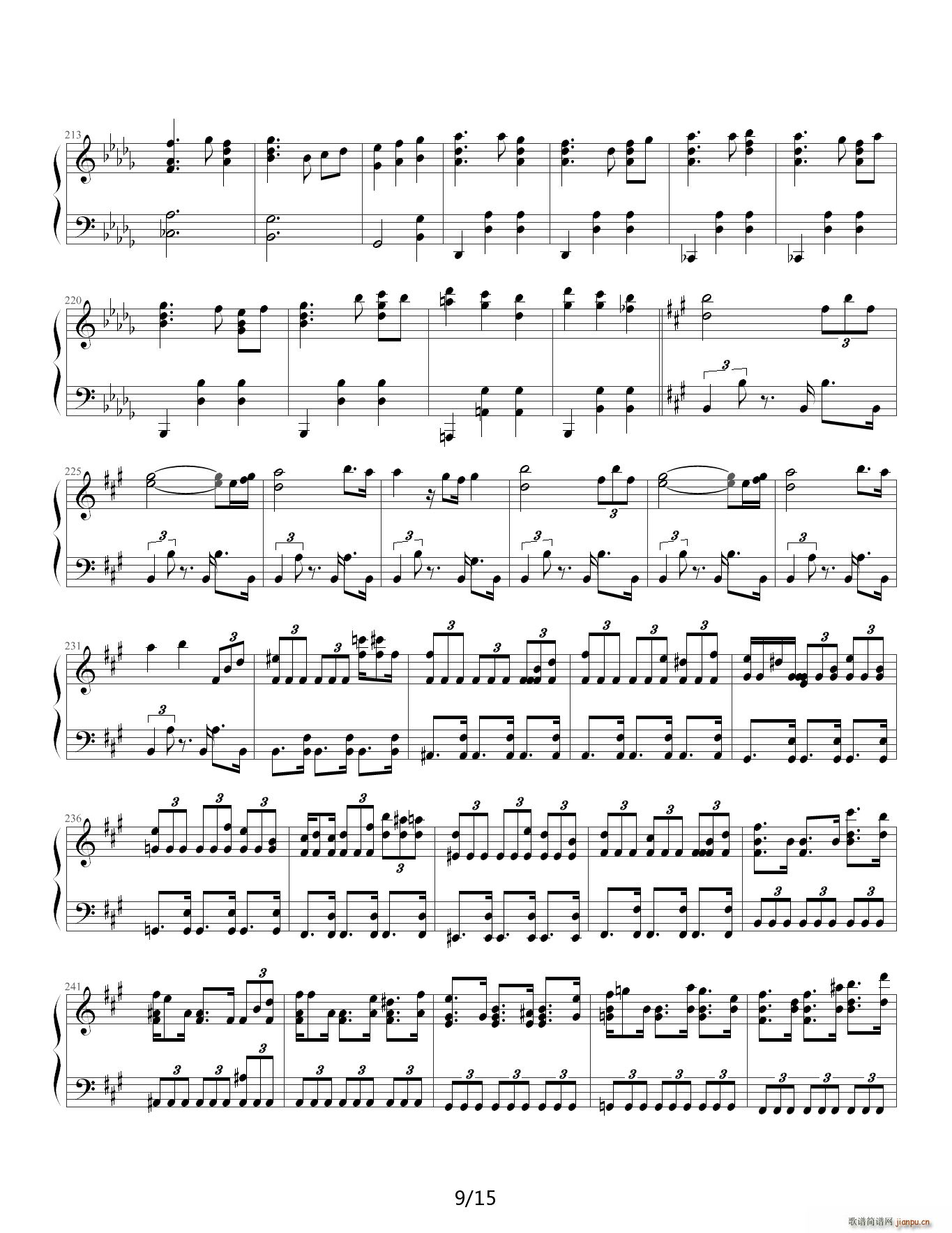 口袋妖怪Pokemon F调(钢琴谱)9