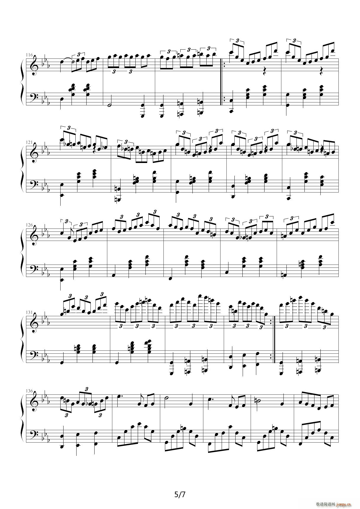 15 Waltz Mew 梦幻圆舞曲 降E调(钢琴谱)5