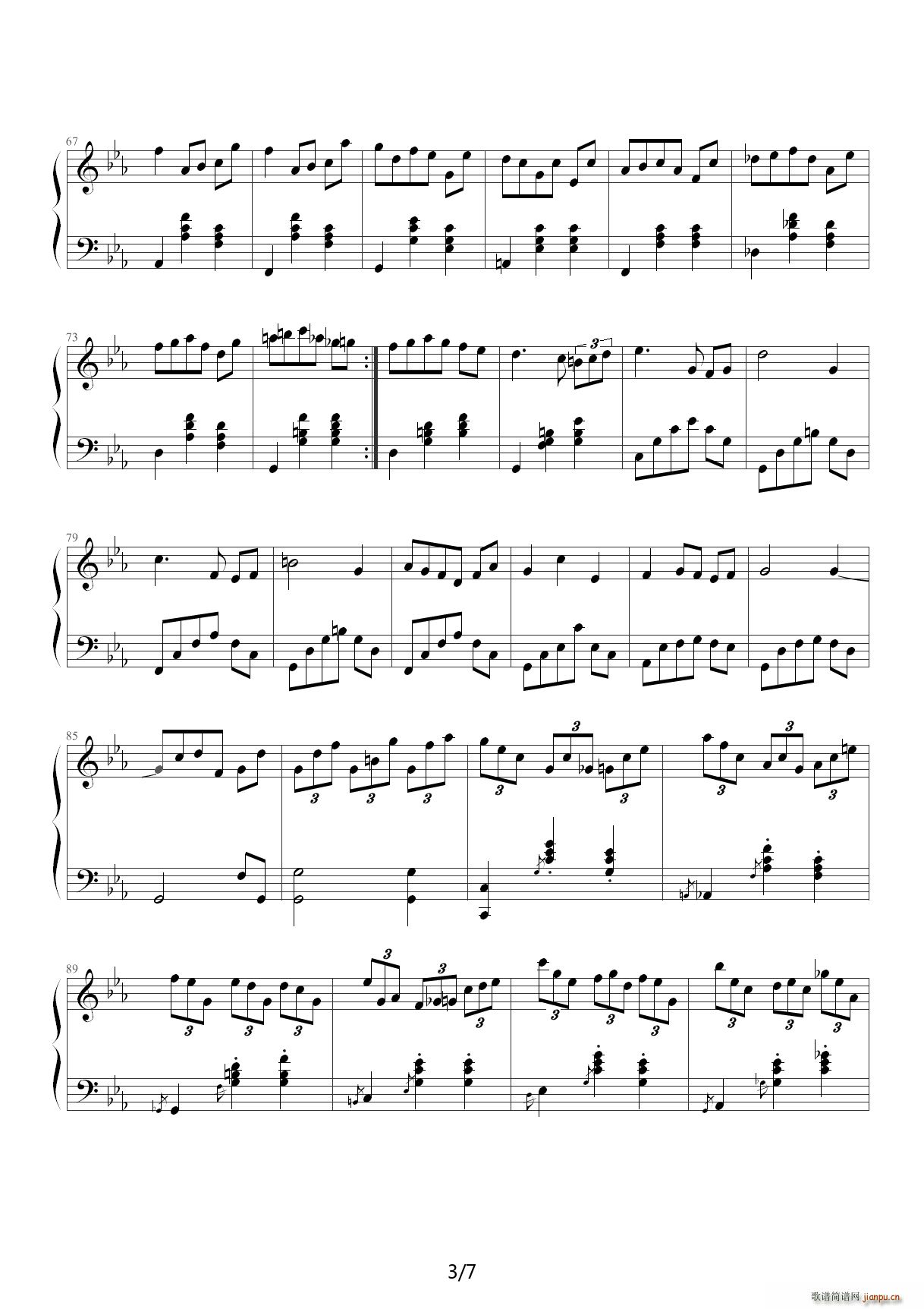 15 Waltz Mew 梦幻圆舞曲 降E调(钢琴谱)3