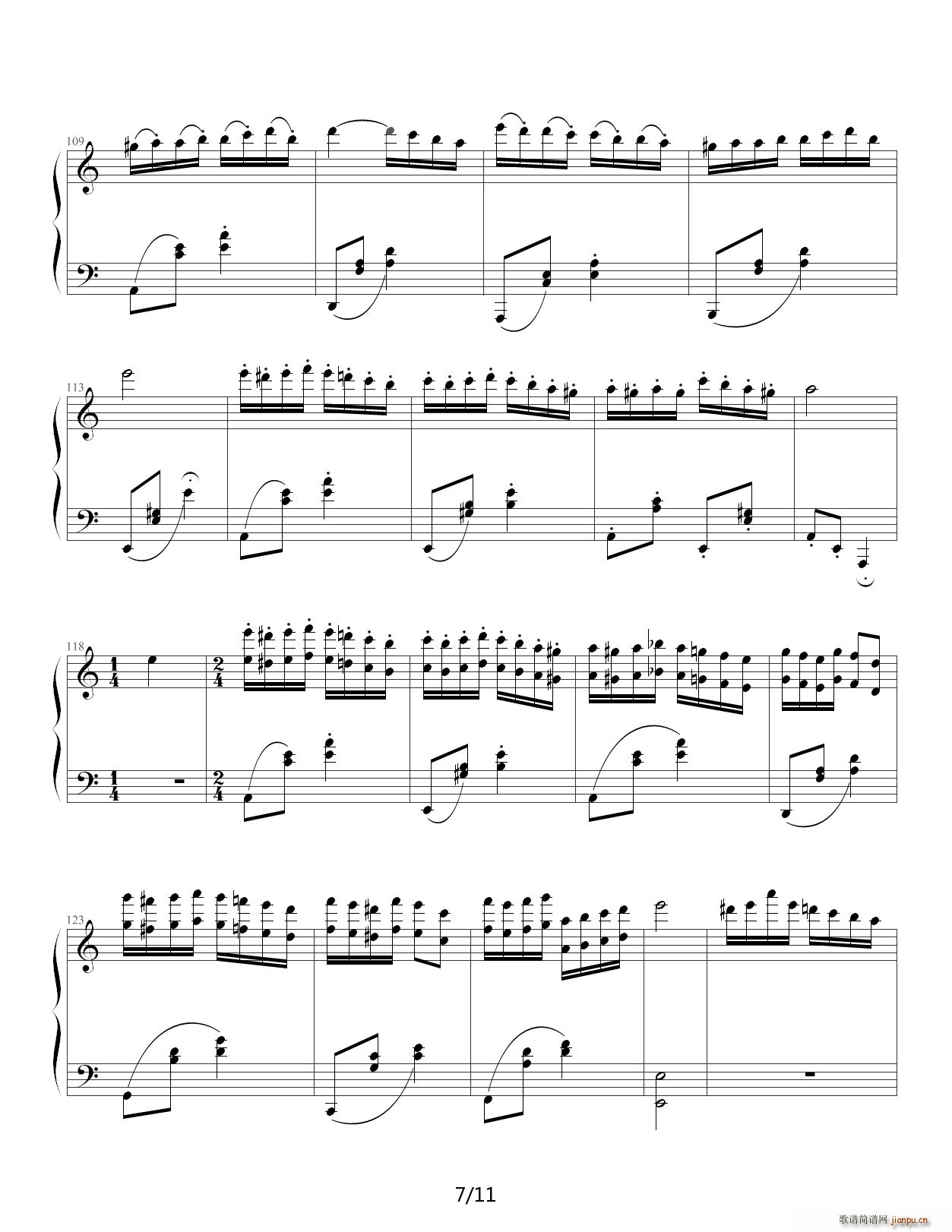 马克西姆 帕格尼尼飞絮曲 标准版 C调(钢琴谱)7