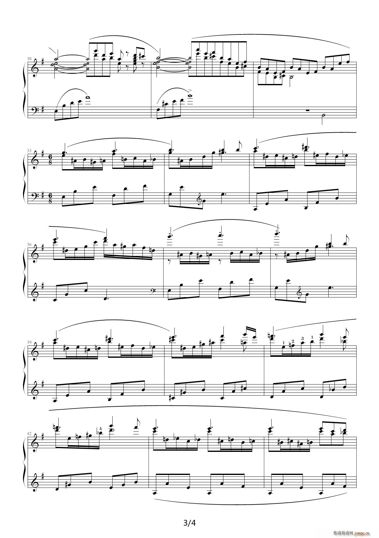 拨动生命 G调(钢琴谱)3