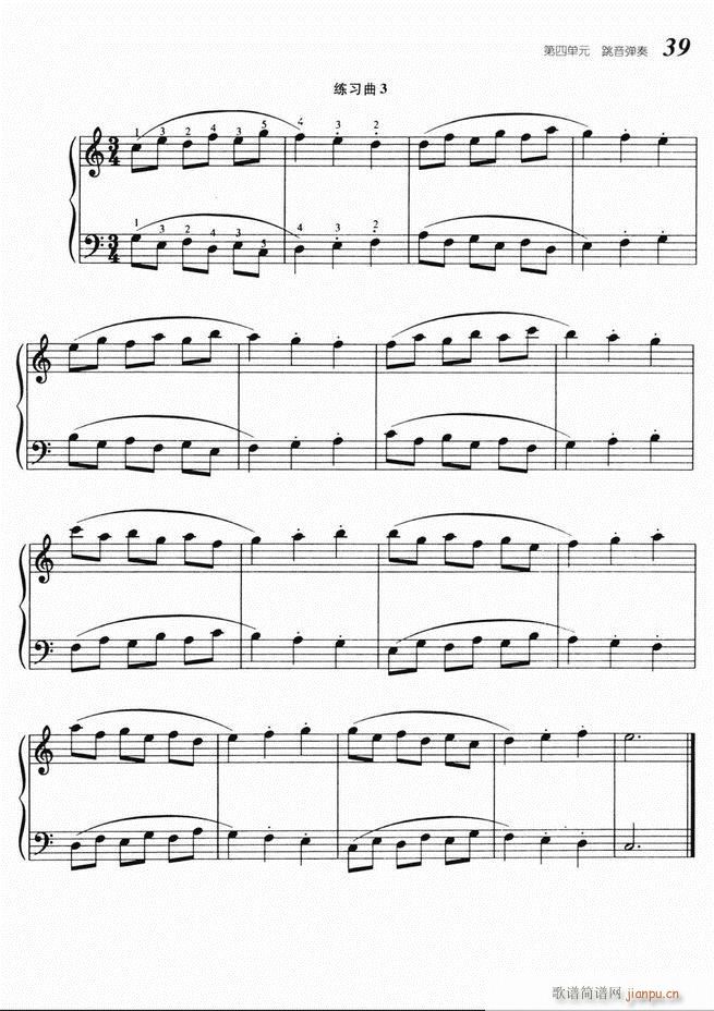 大众钢琴基础教程 目录 1 60(钢琴谱)43