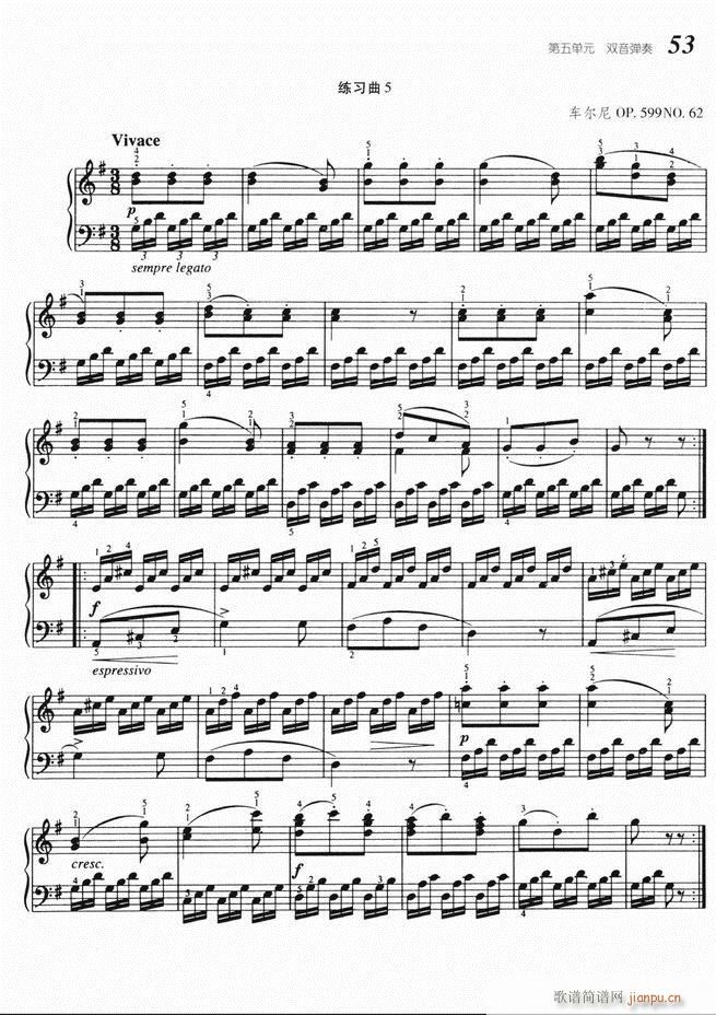 大众钢琴基础教程 目录 1 60(钢琴谱)57