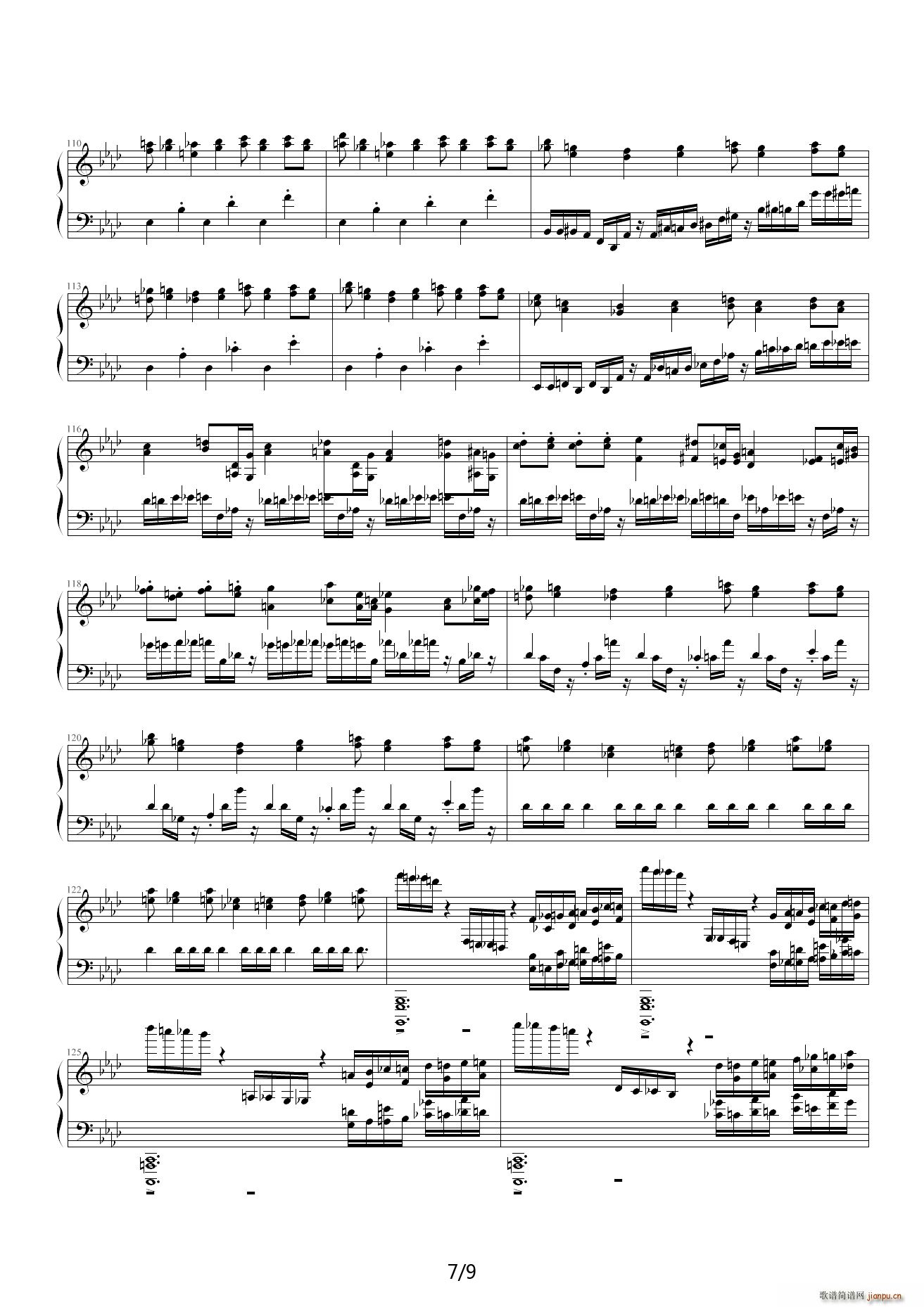 24首前奏曲之6 降A调(钢琴谱)7