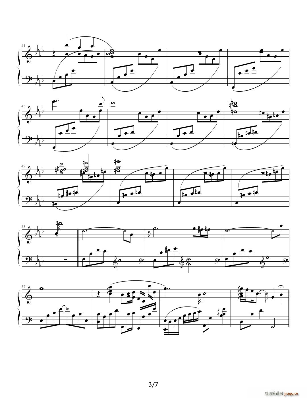 昨日 序 C调(钢琴谱)3