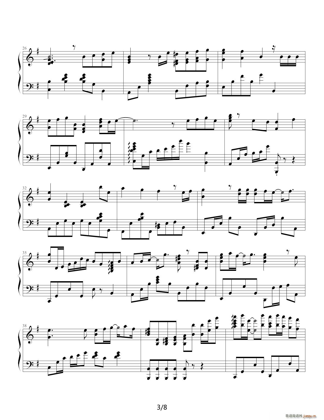 恋色空 G调(钢琴谱)3