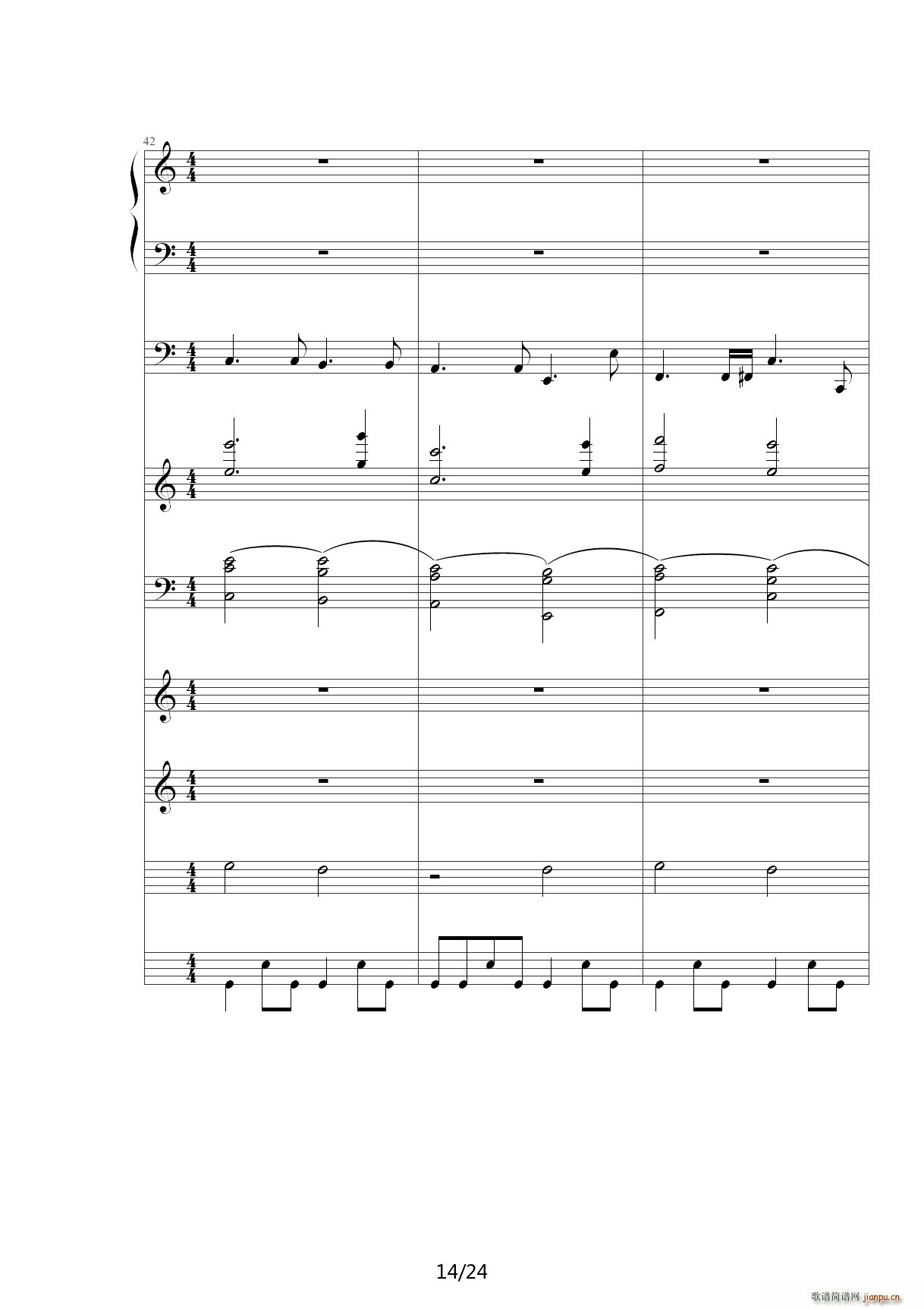 生日快乐Happy birthday C调(钢琴谱)14