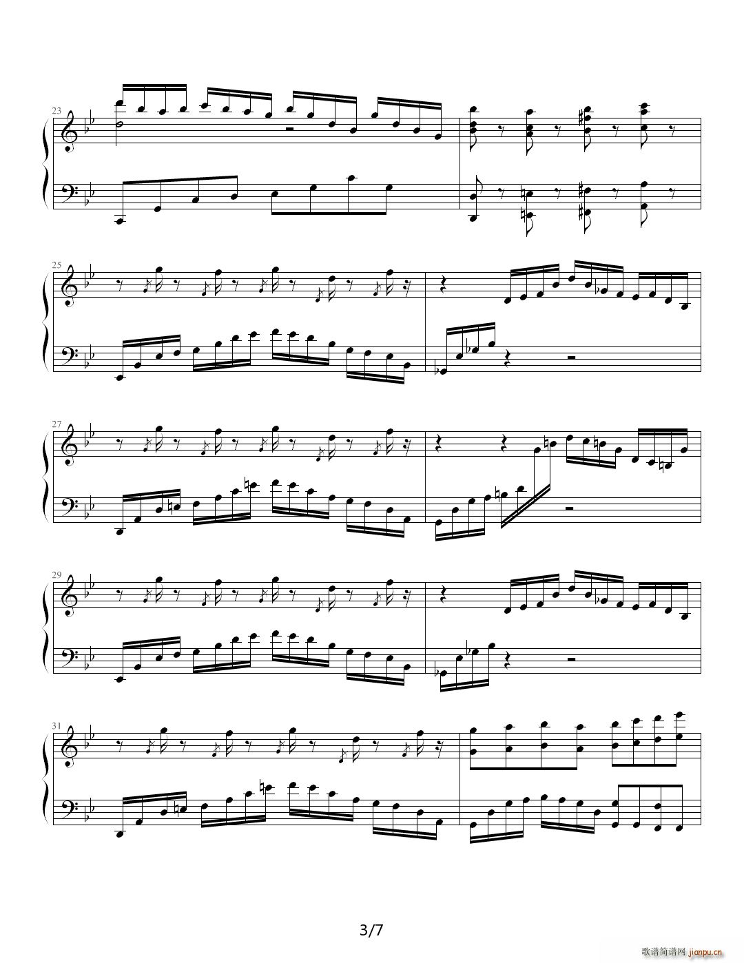 Ray of Illuminati 极速版 降B调(钢琴谱)3