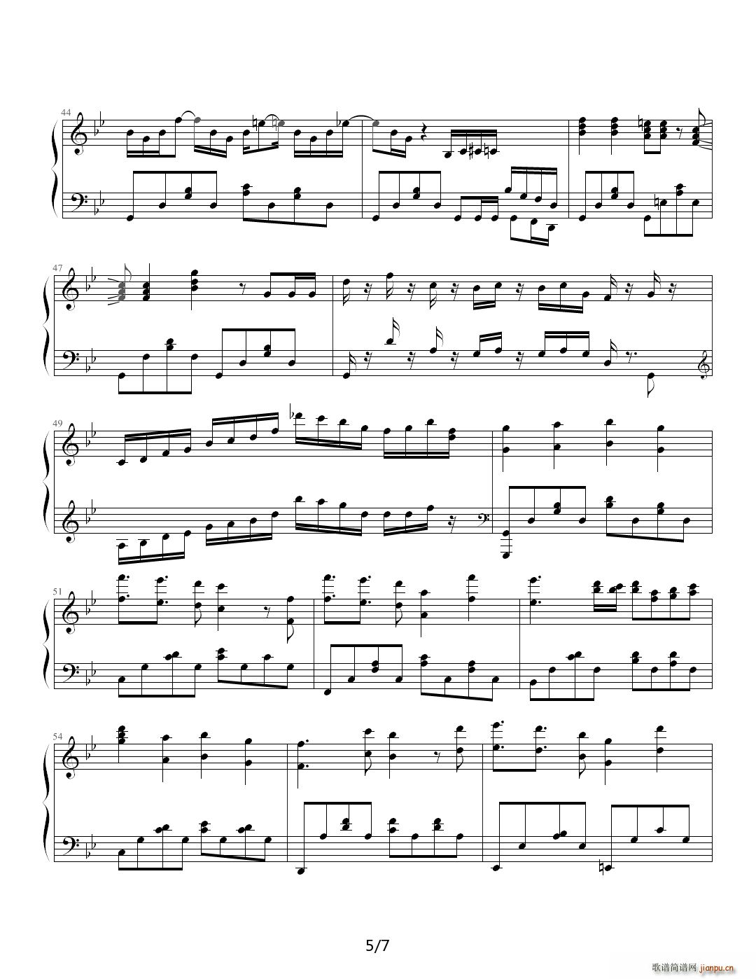 Ray of Illuminati 极速版 降B调(钢琴谱)5