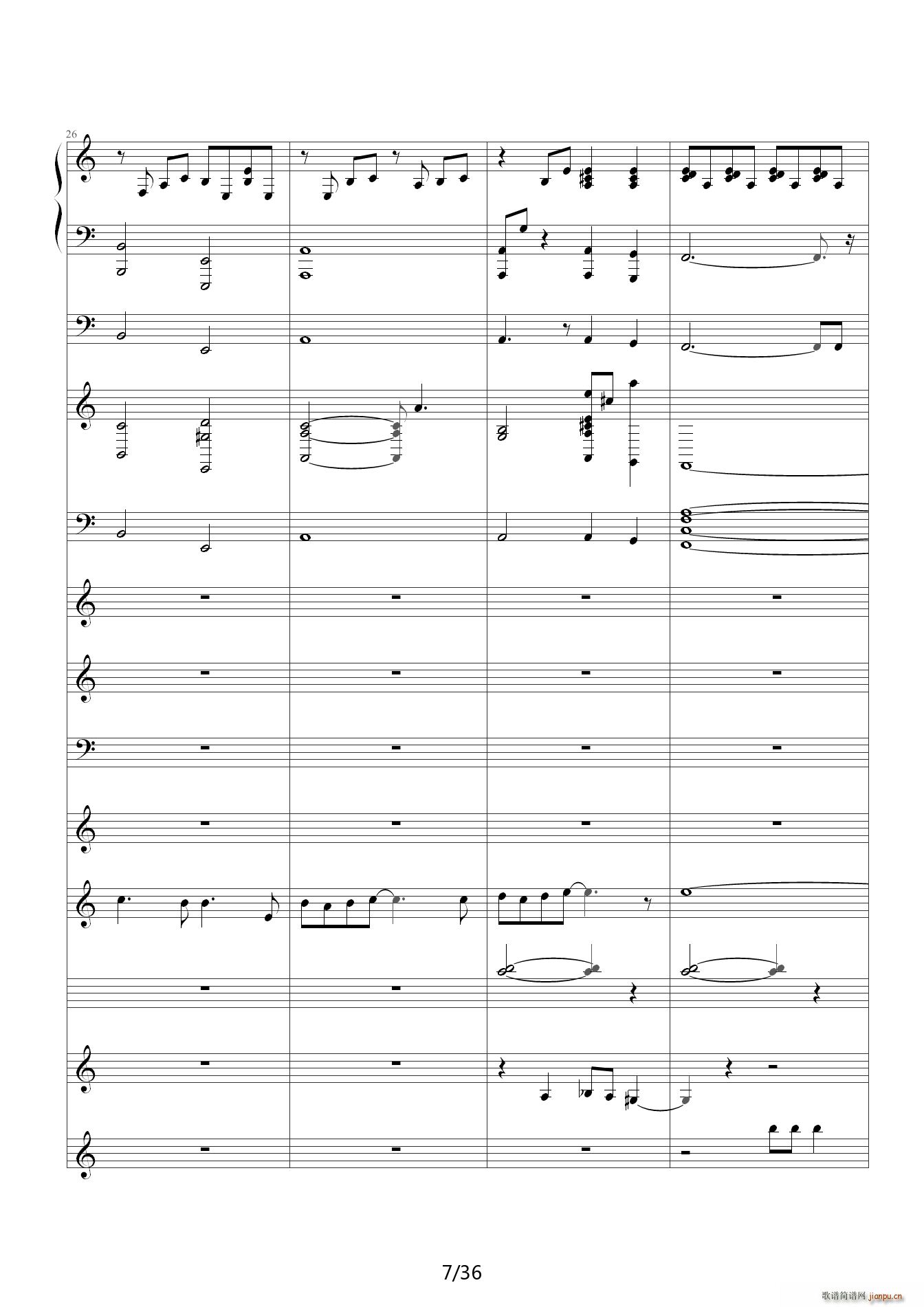 李香兰 C调(钢琴谱)7