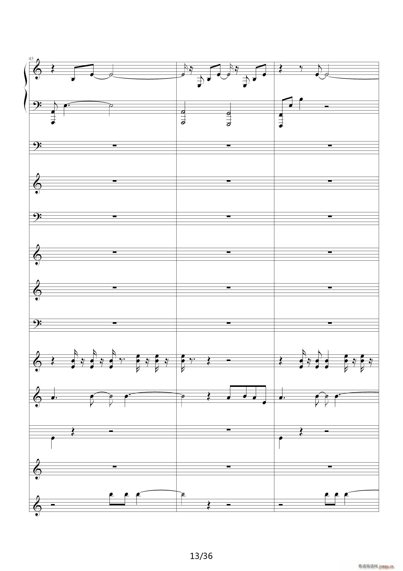 李香兰 C调(钢琴谱)13