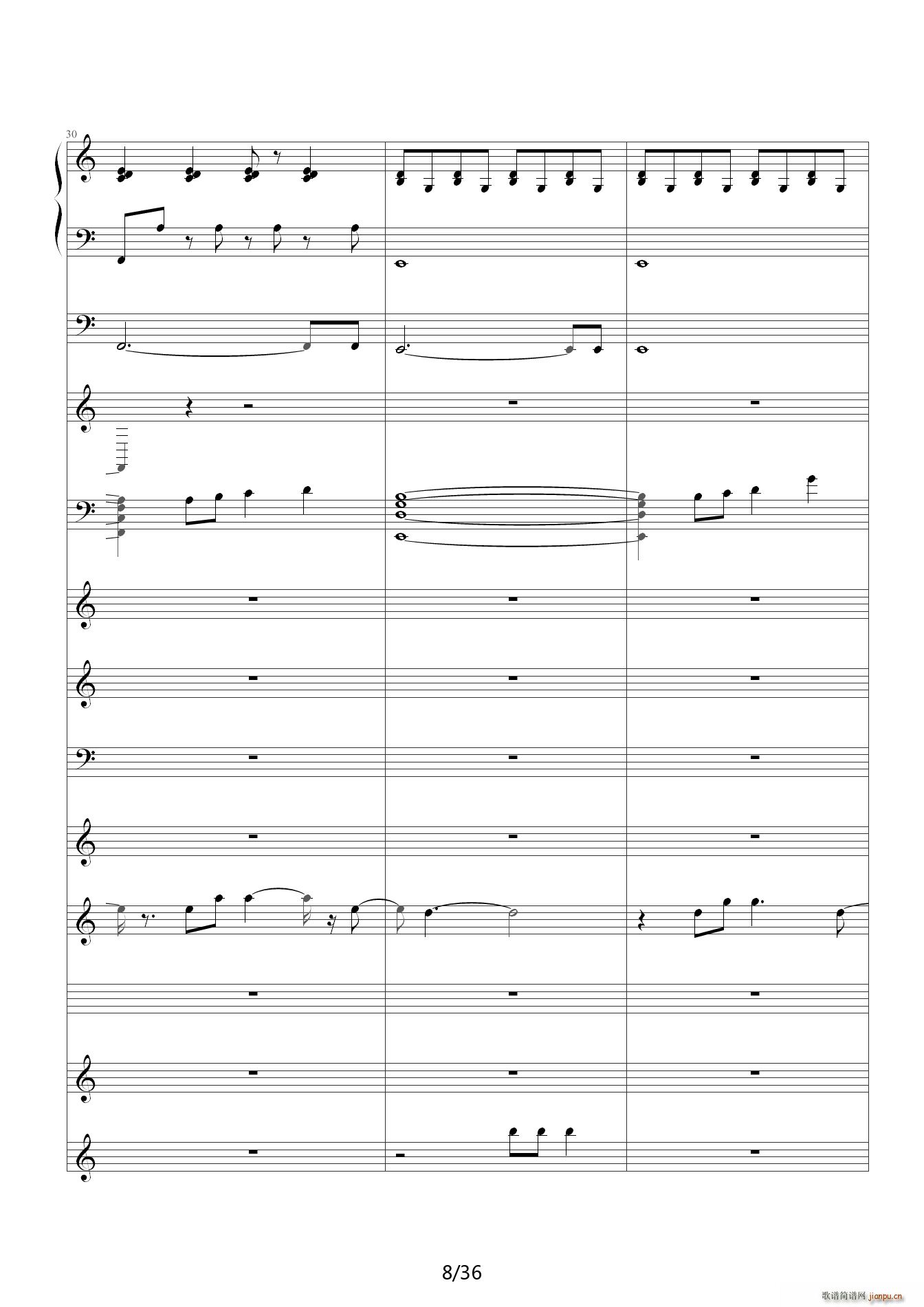 李香兰 C调(钢琴谱)8