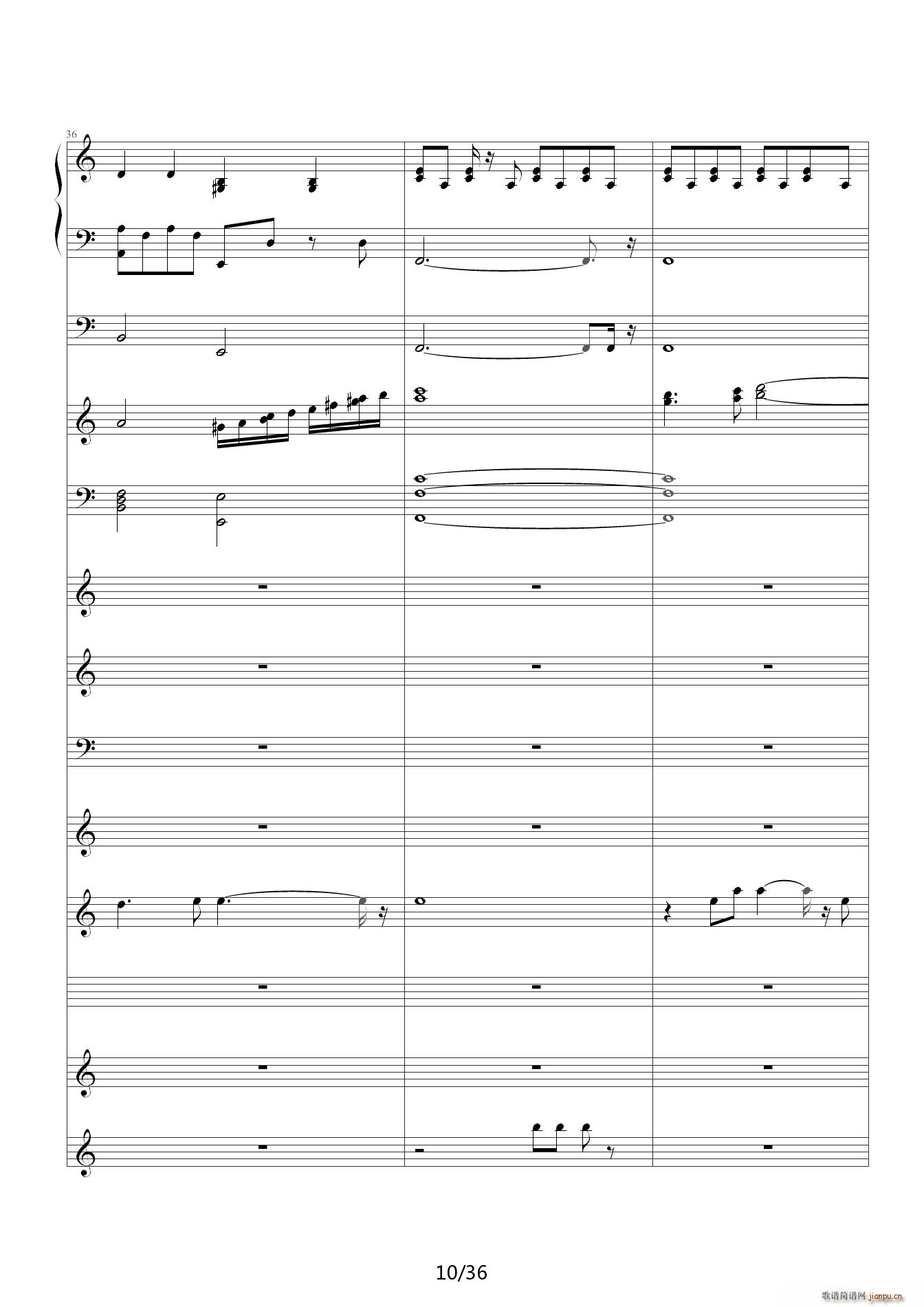 李香兰 C调(钢琴谱)10