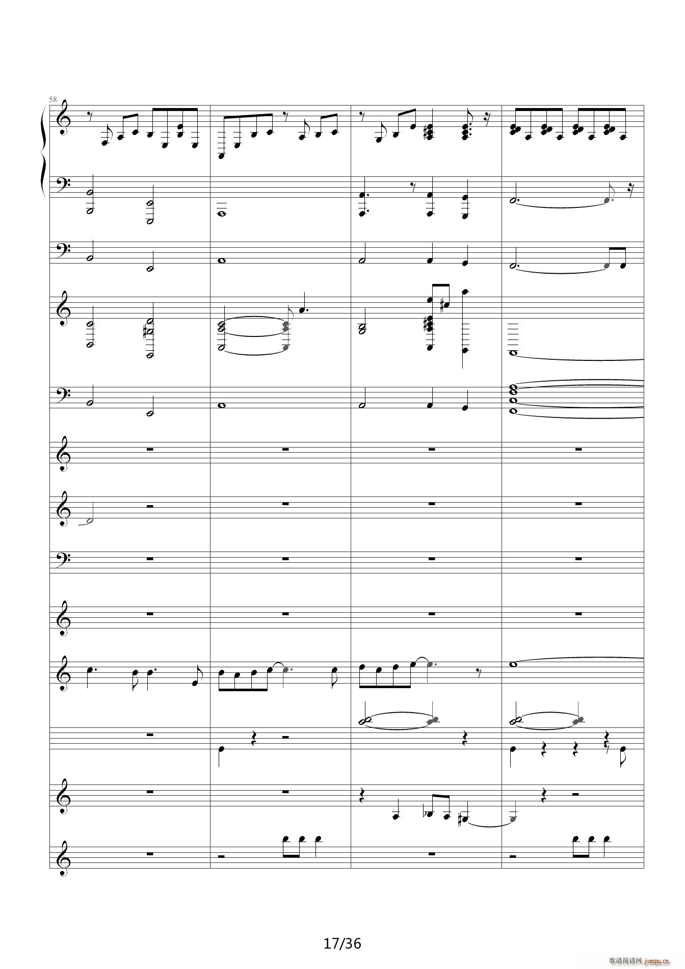 李香兰 C调(钢琴谱)17