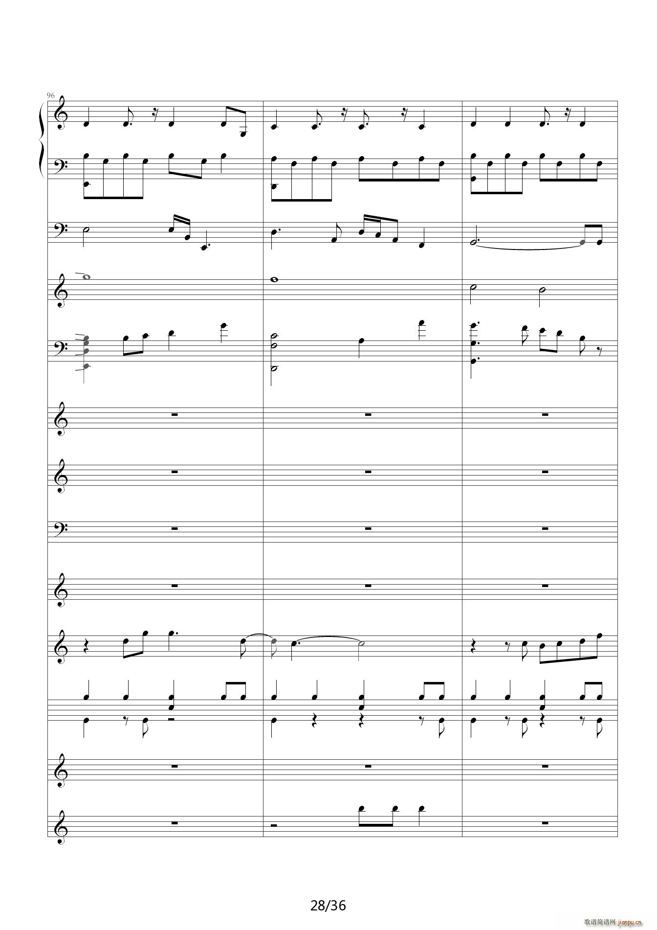 李香兰 C调(钢琴谱)28