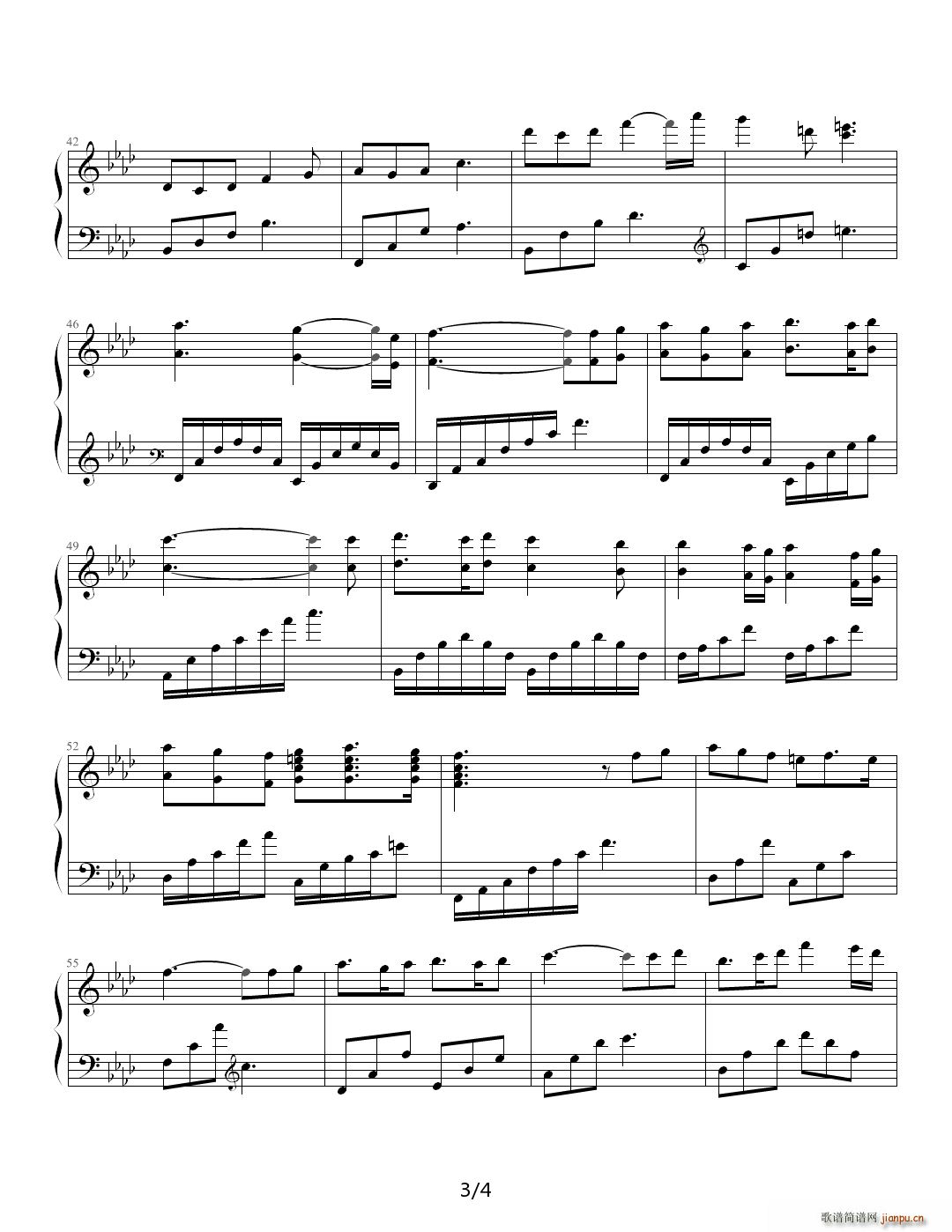 The Lost City 降A调(钢琴谱)3