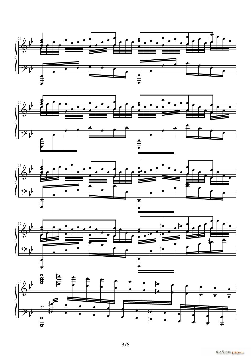 墨?凉 降B调(钢琴谱)3