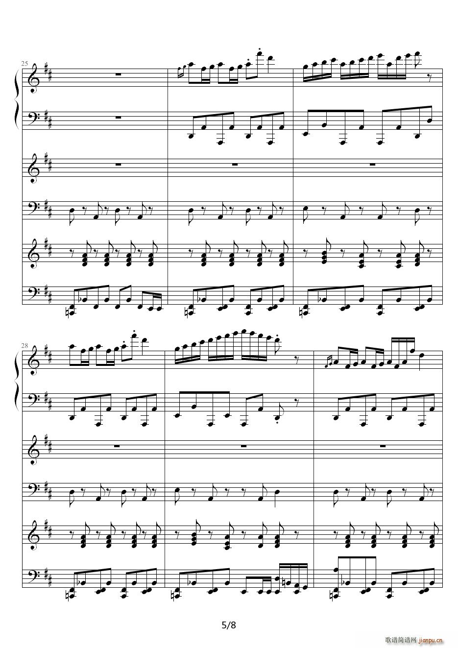 201107 D调(钢琴谱)5