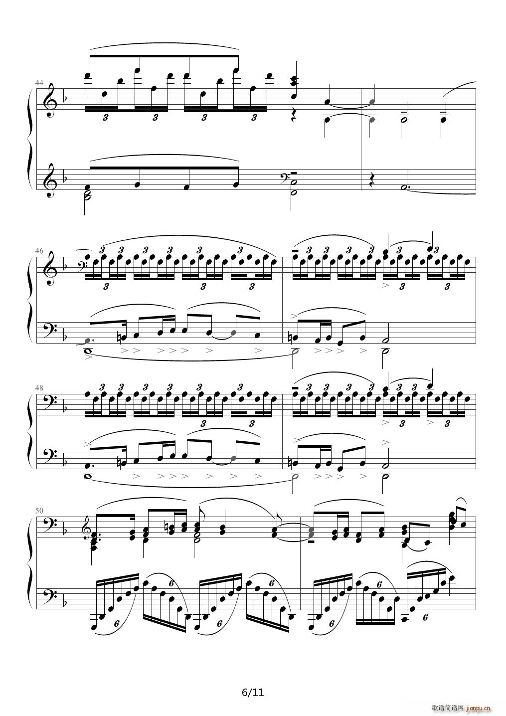 叙事曲 F调(钢琴谱)6