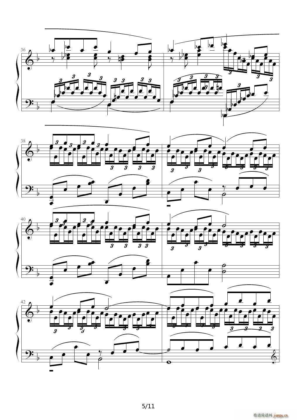 叙事曲 F调(钢琴谱)5