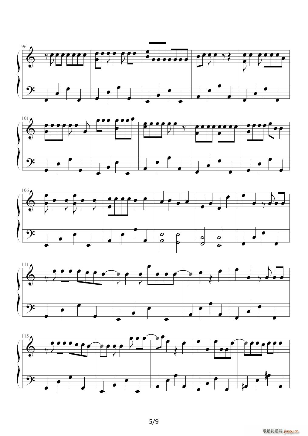 Honey Honey seamo C大调 C调(钢琴谱)5