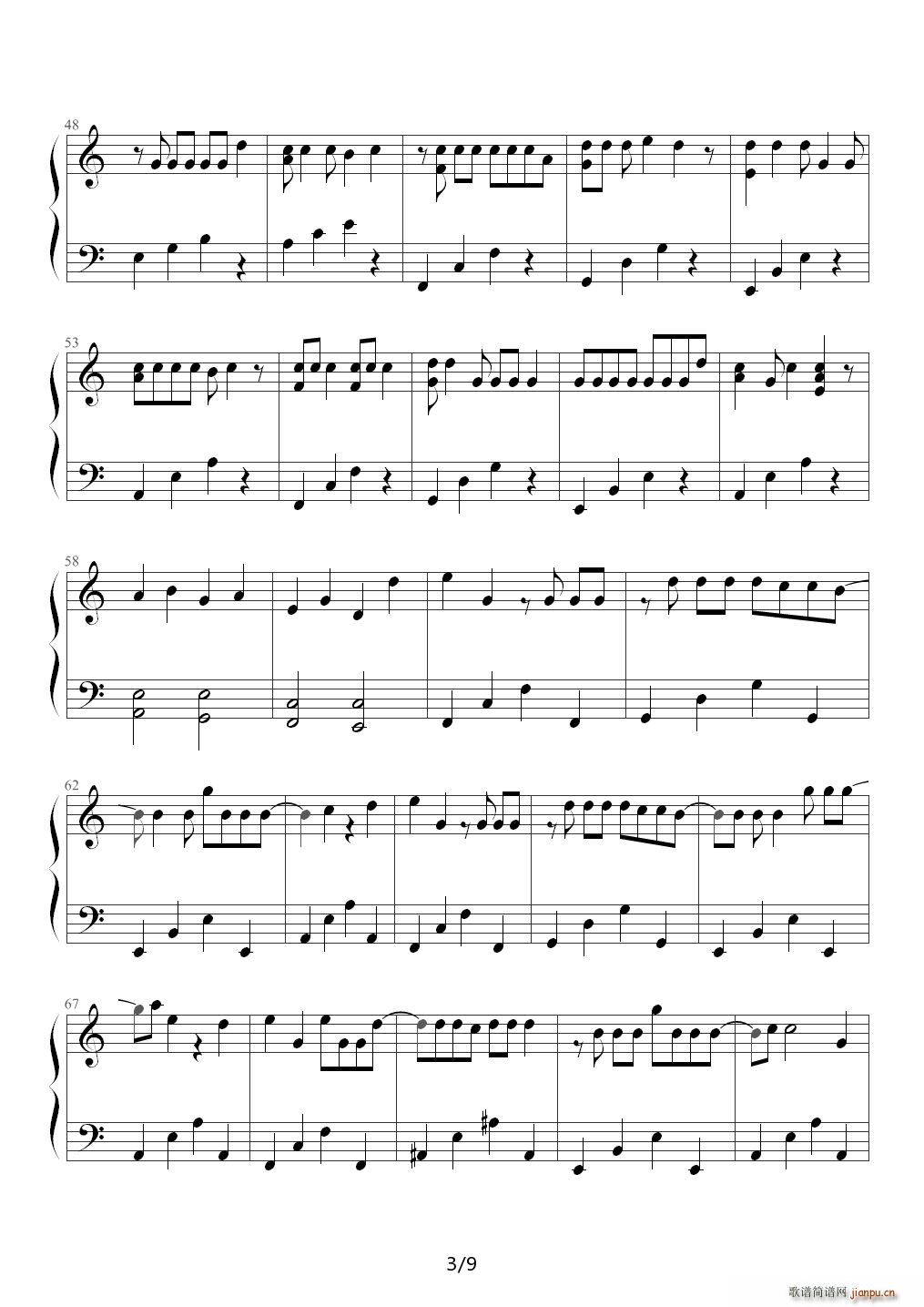 Honey Honey seamo C大调 C调(钢琴谱)3