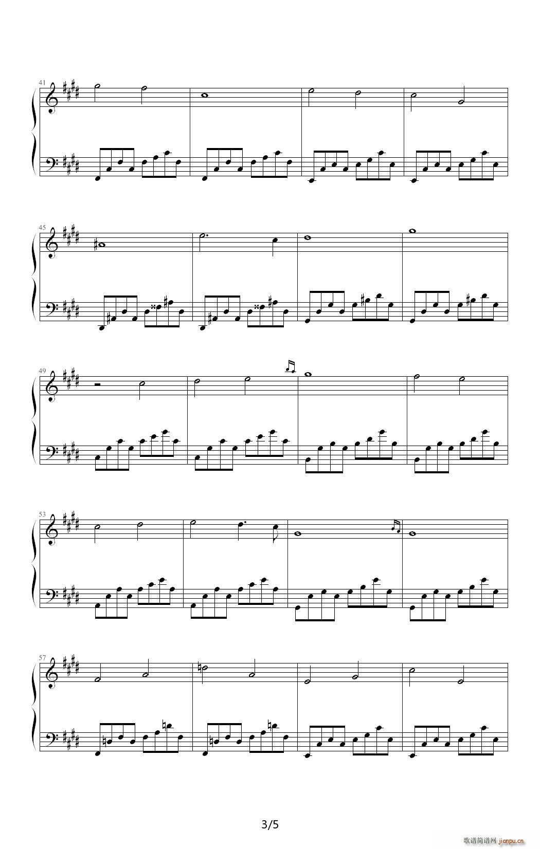 Star Dream E调(钢琴谱)3