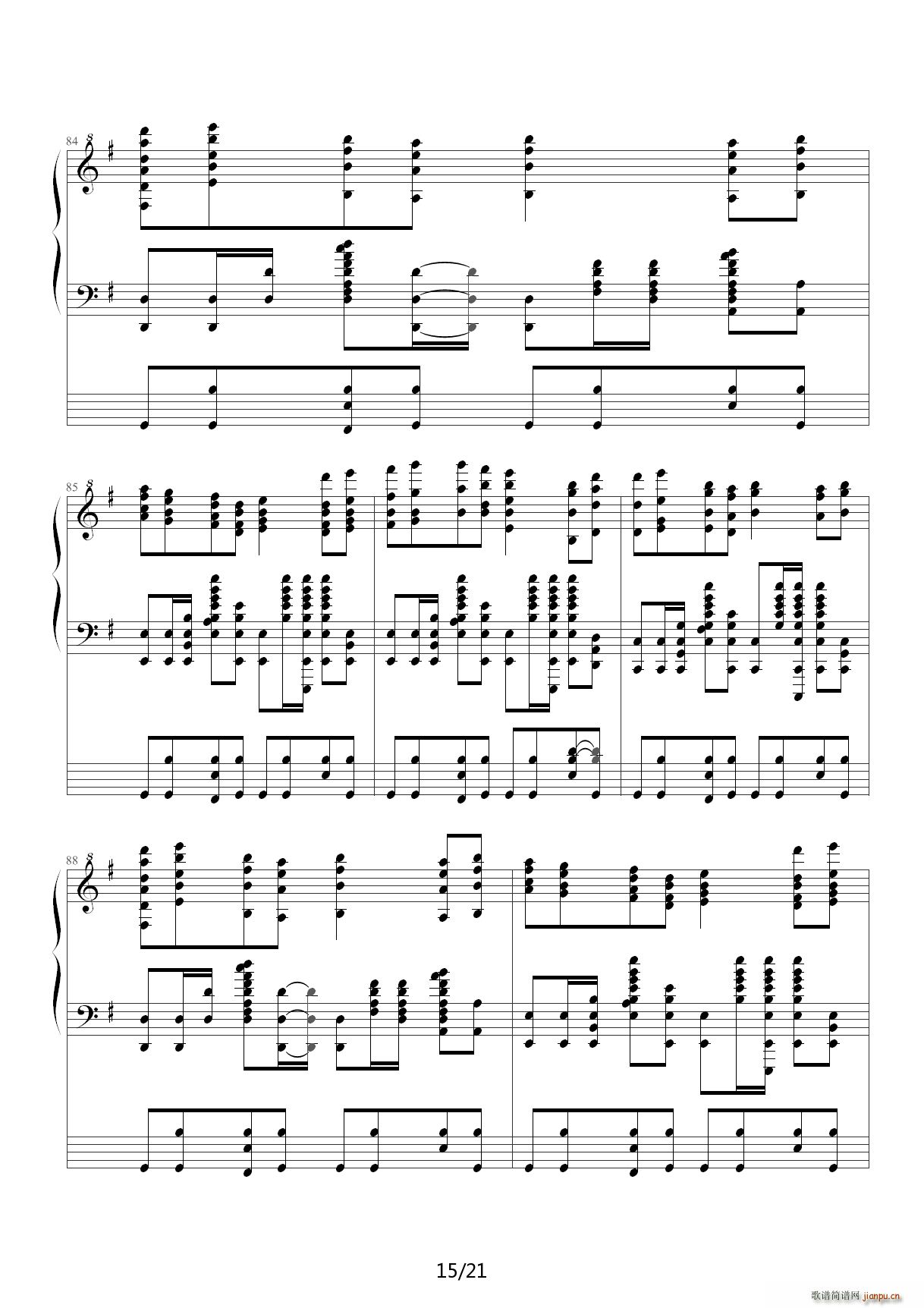 黑色的苹果第1乐章 G调(钢琴谱)15