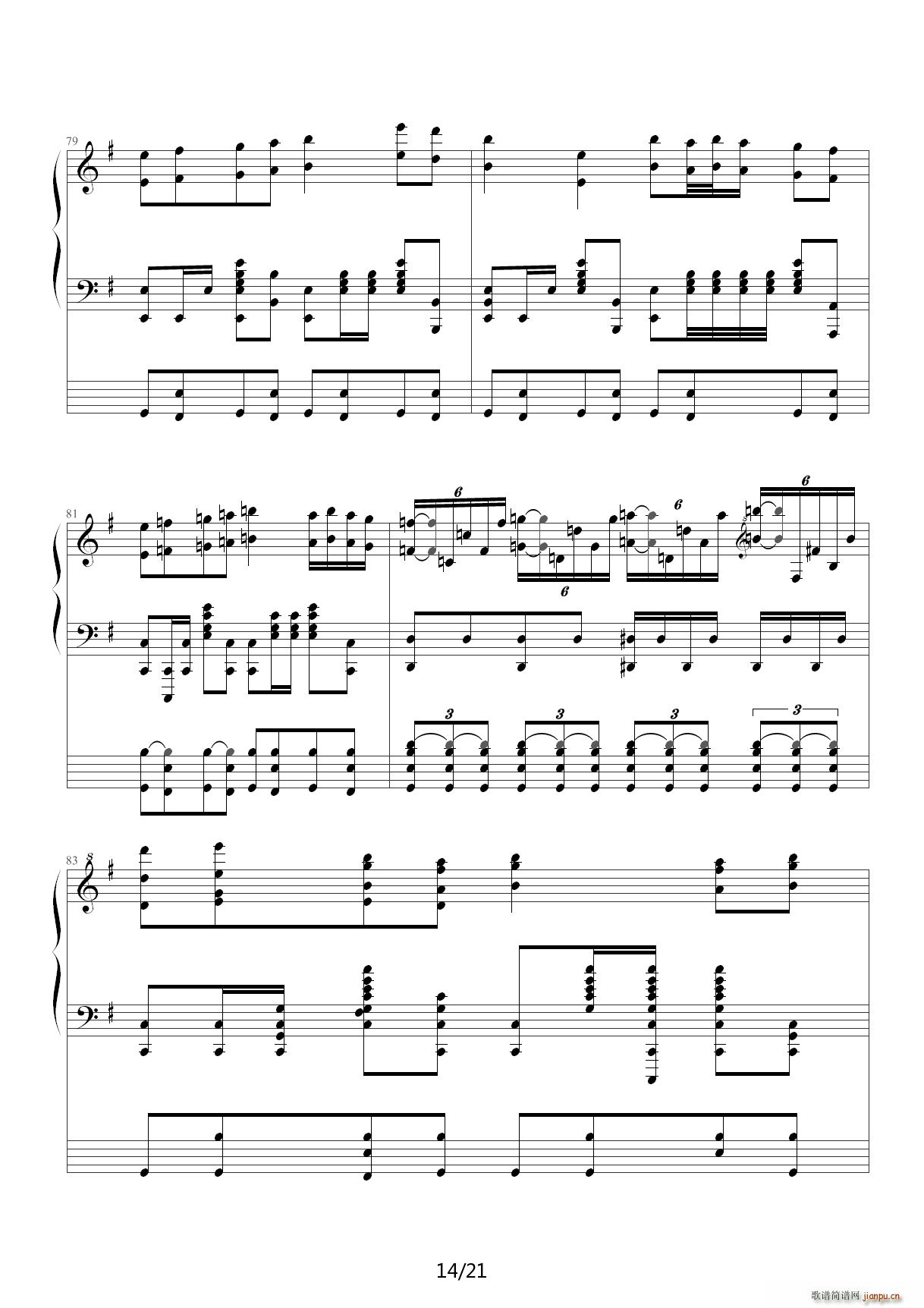 黑色的苹果第1乐章 G调(钢琴谱)14