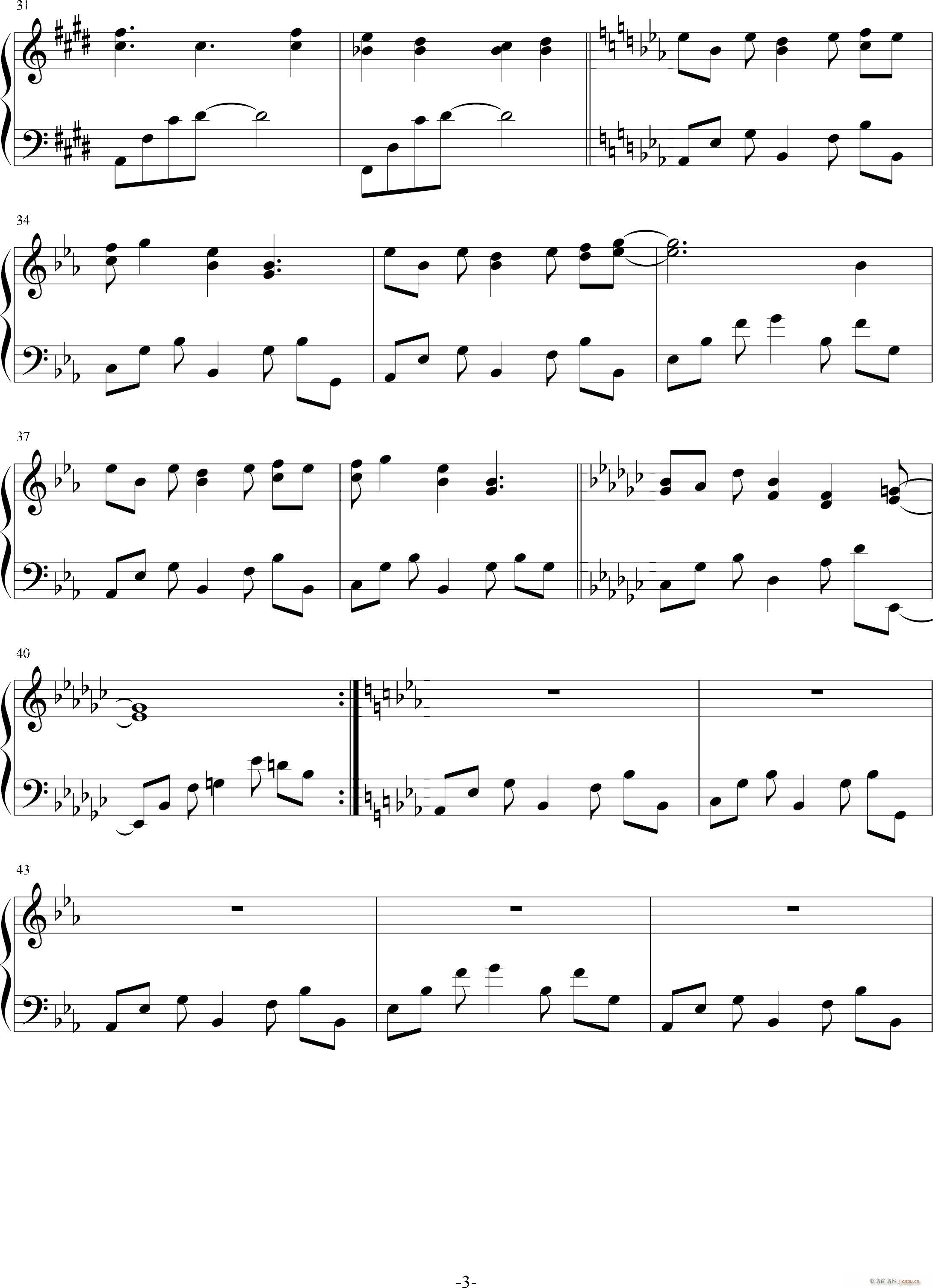 Dear Old Home(钢琴谱)3