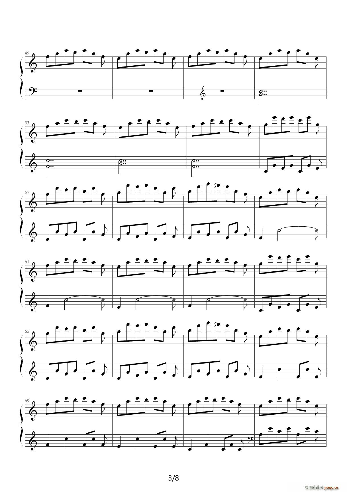 Butterfly dance C调(钢琴谱)3