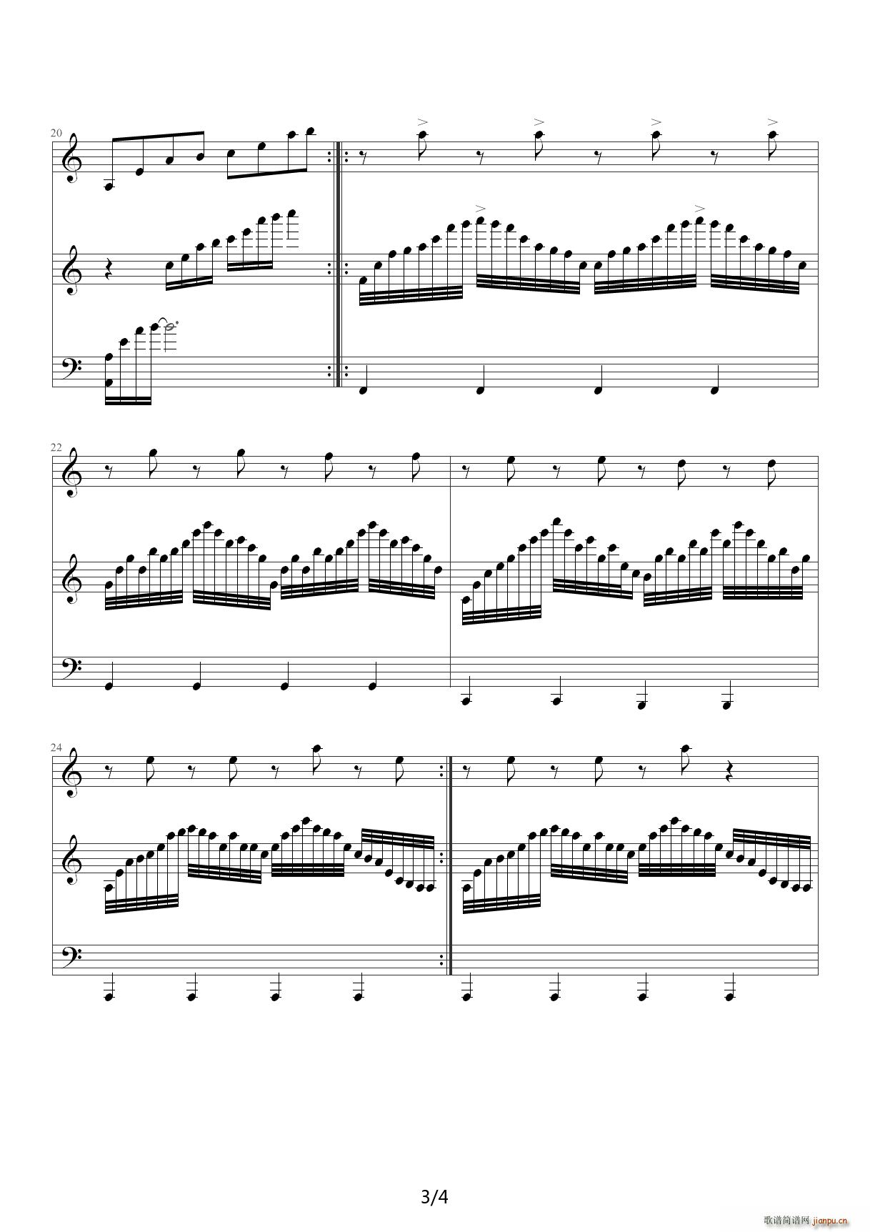 Elizabeth C调(钢琴谱)3