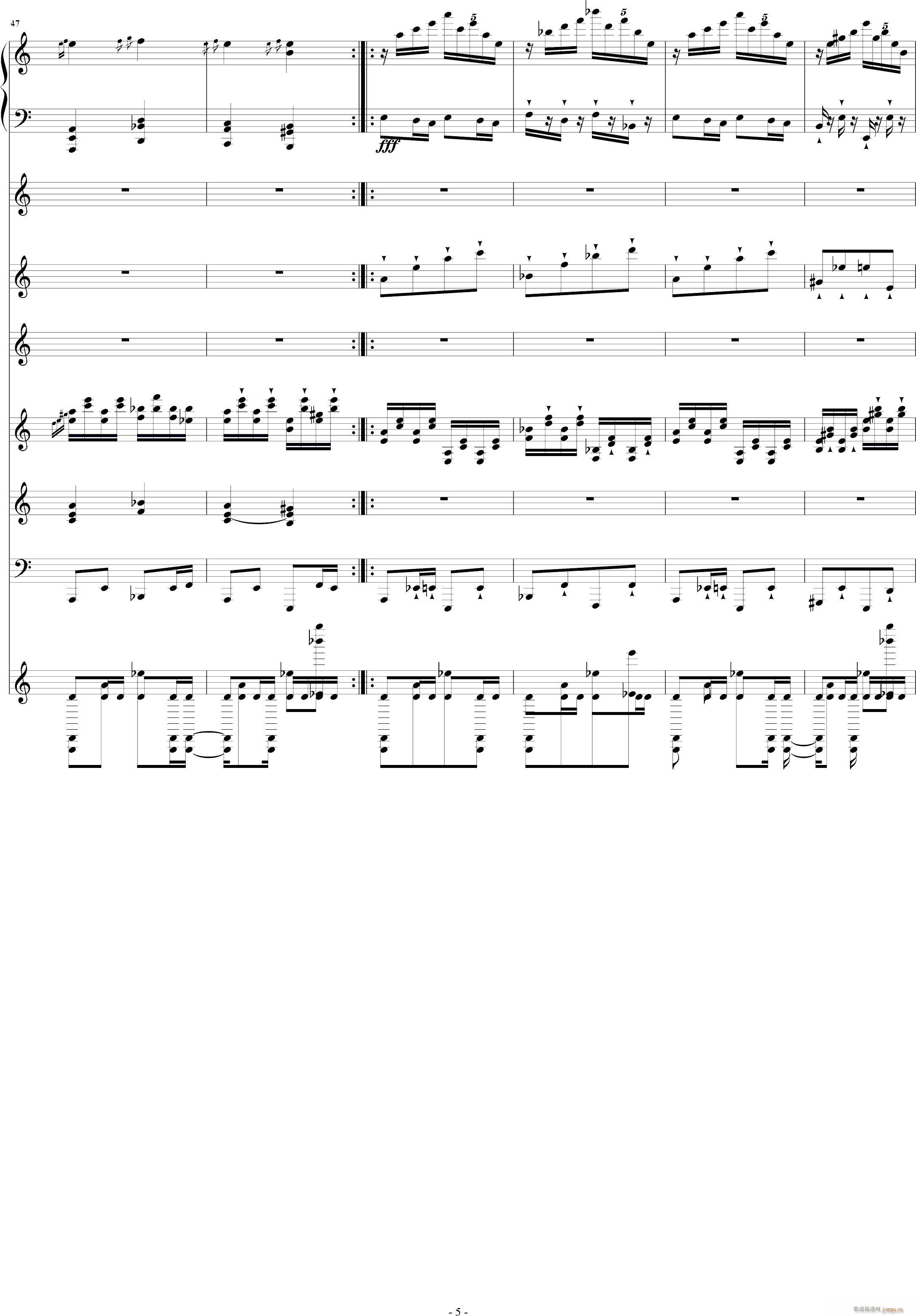 马之歌 2014新年贺曲(钢琴谱)5