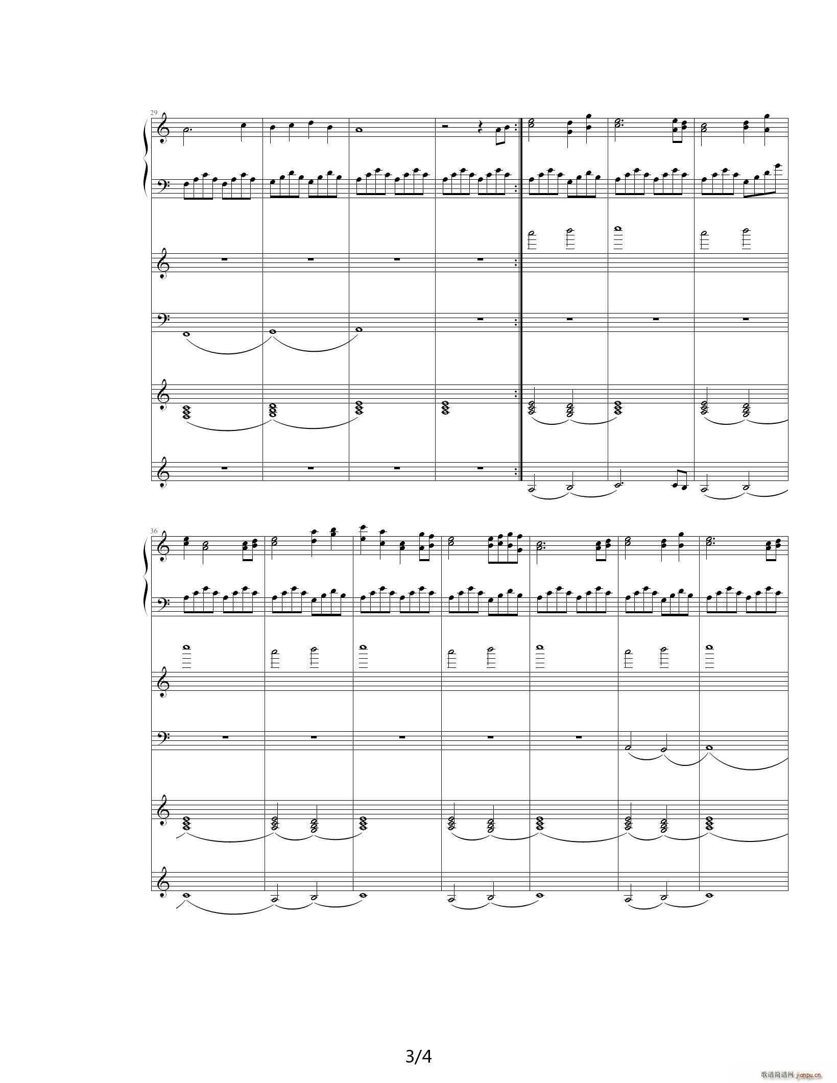 Venus慢慢星空维纳斯 C调(钢琴谱)3