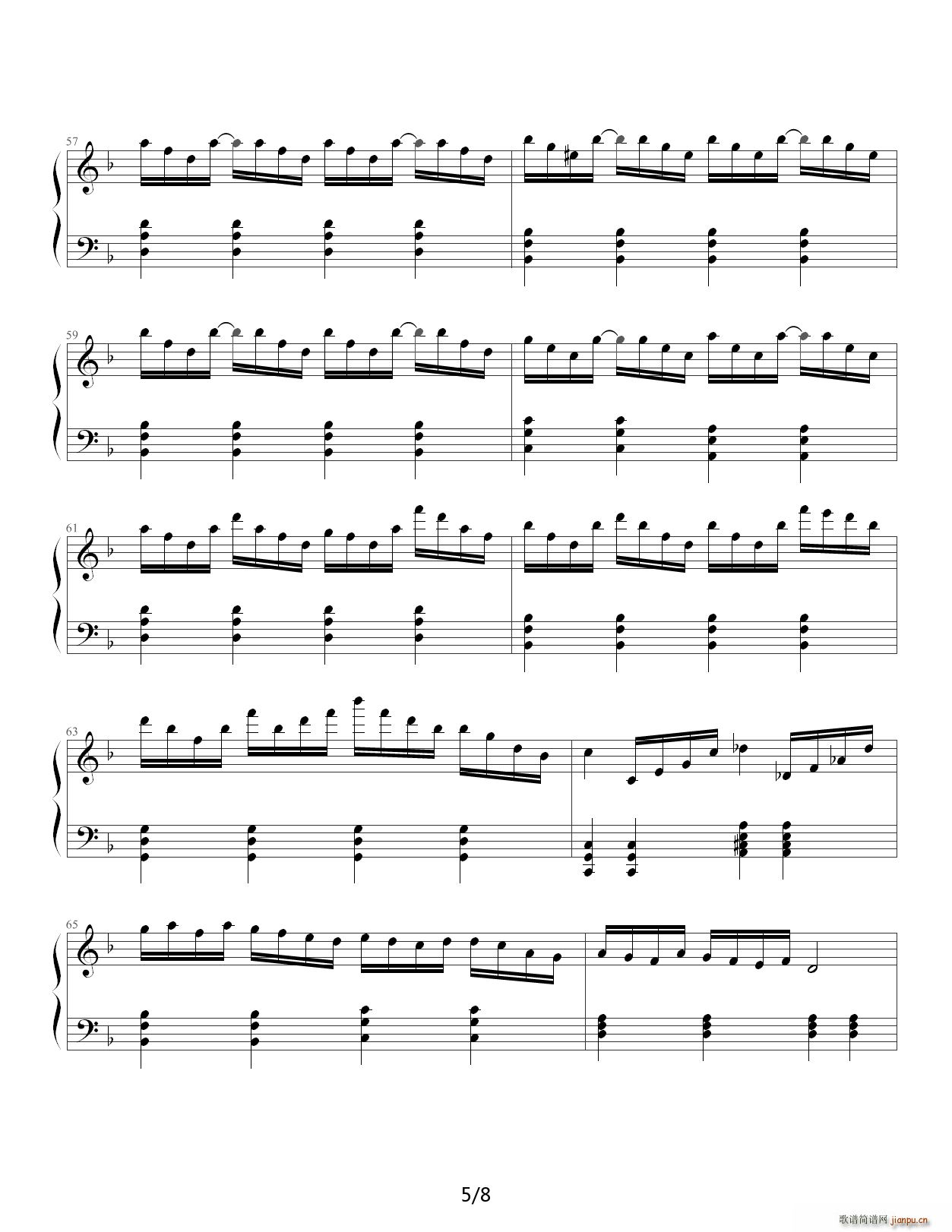 千本 F调(钢琴谱)5