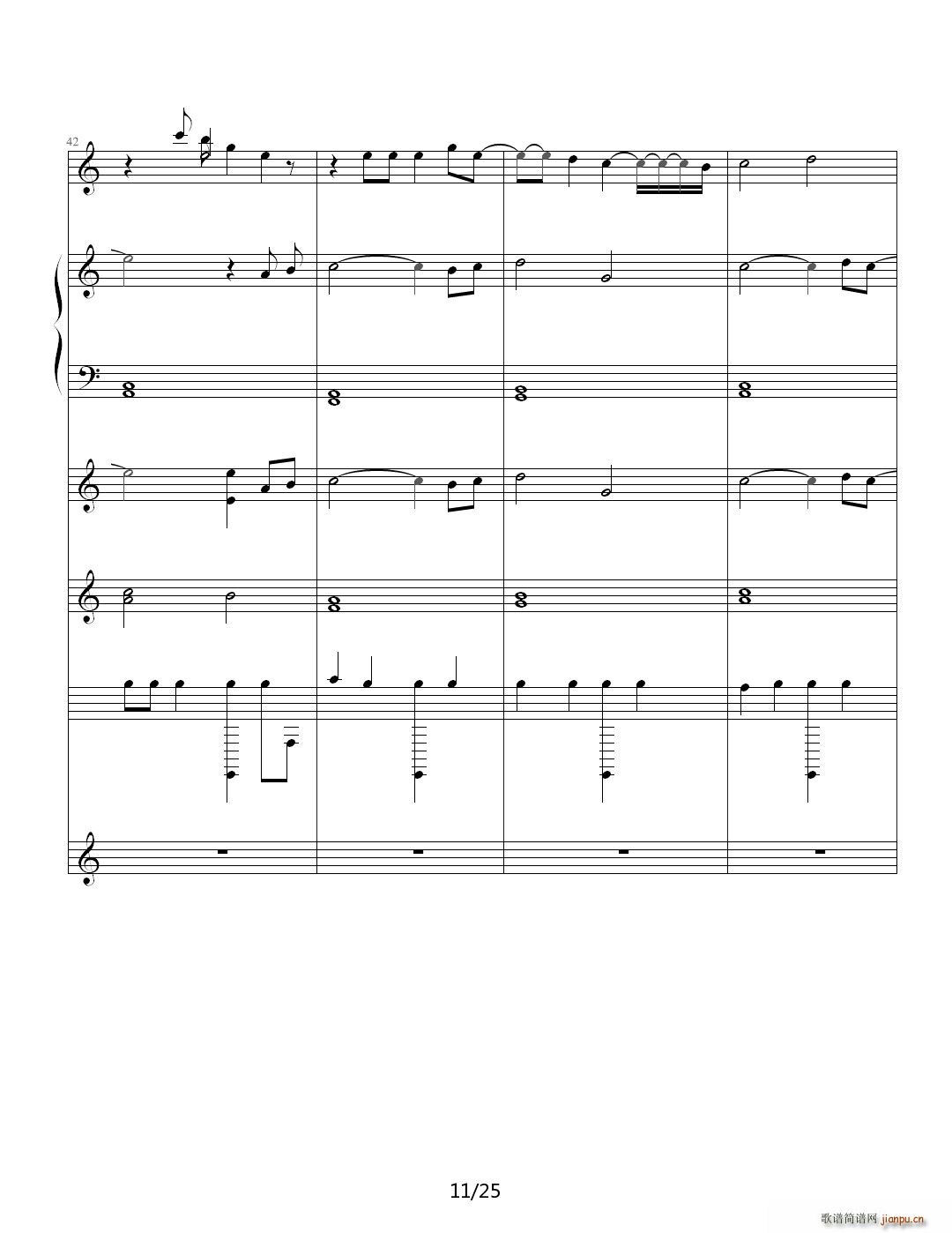 Waiting for you C调(钢琴谱)11