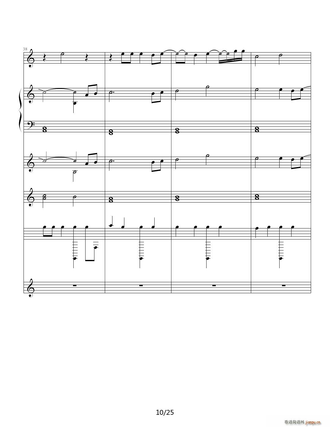 Waiting for you C调(钢琴谱)10