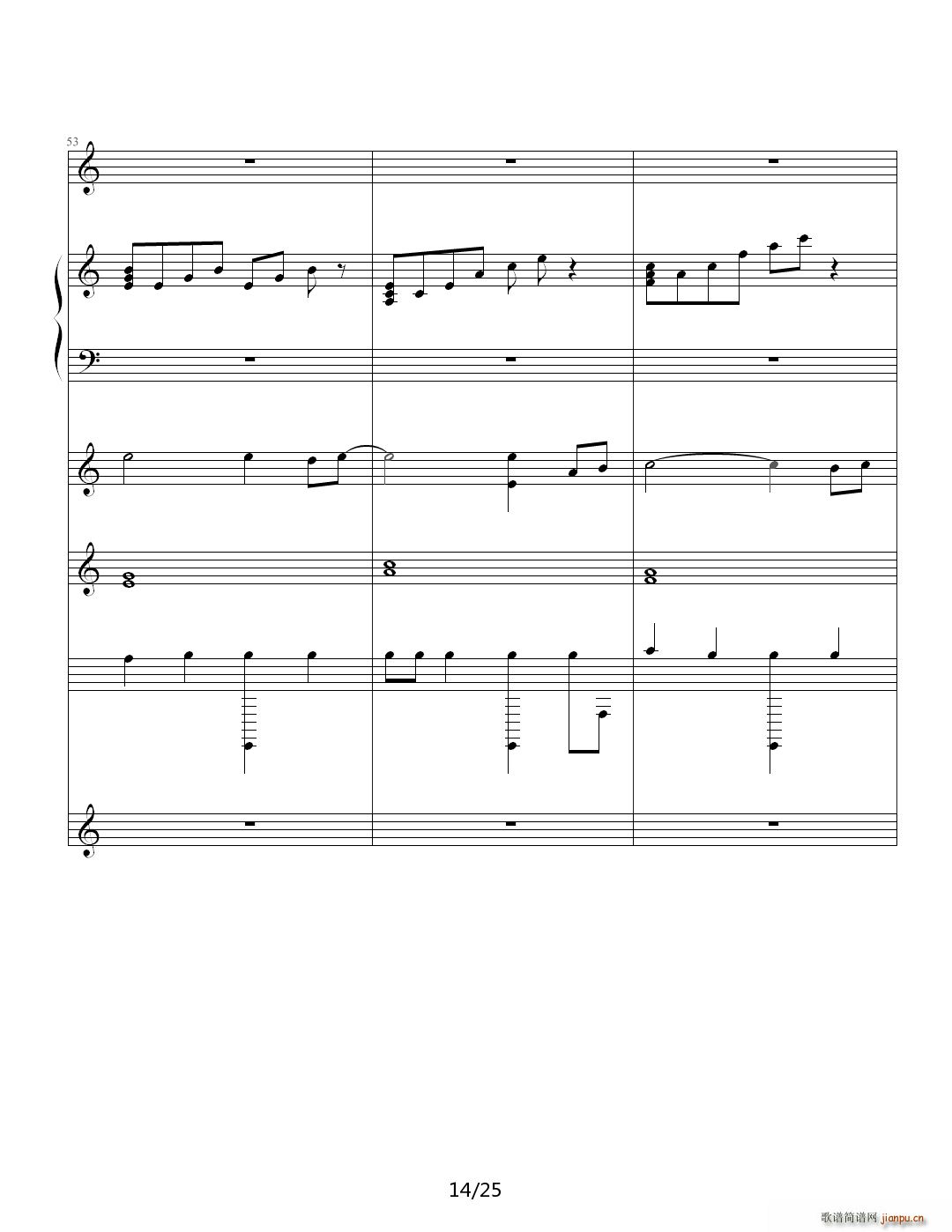 Waiting for you C调(钢琴谱)14