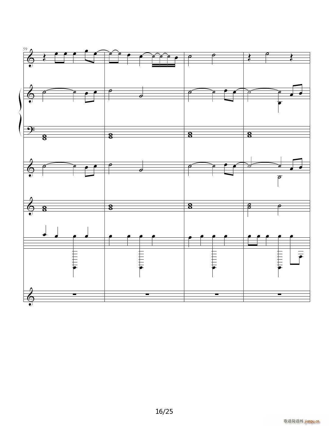 Waiting for you C调(钢琴谱)16